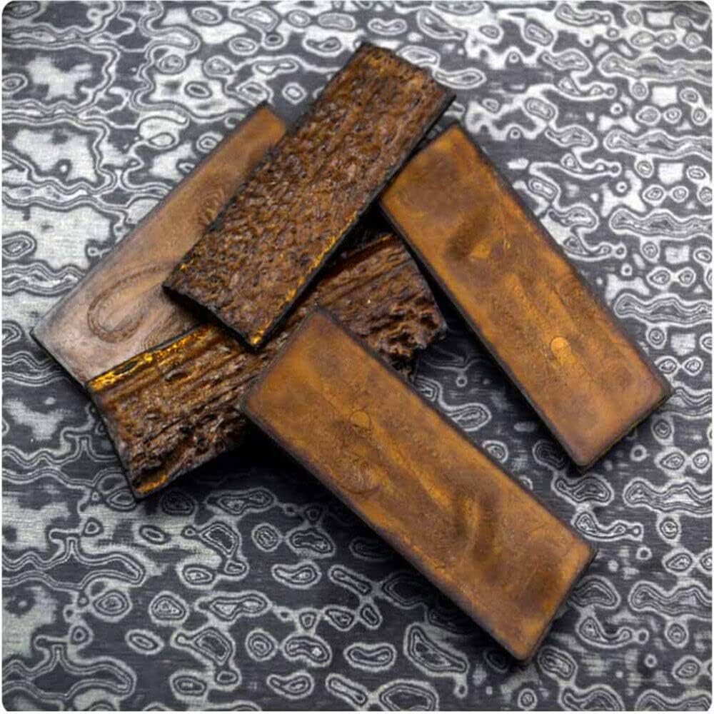 2 piezas de cornamenta de ciervo mango de cuchillo escalas DIY losas de material POM resina espada fabricación nuevo