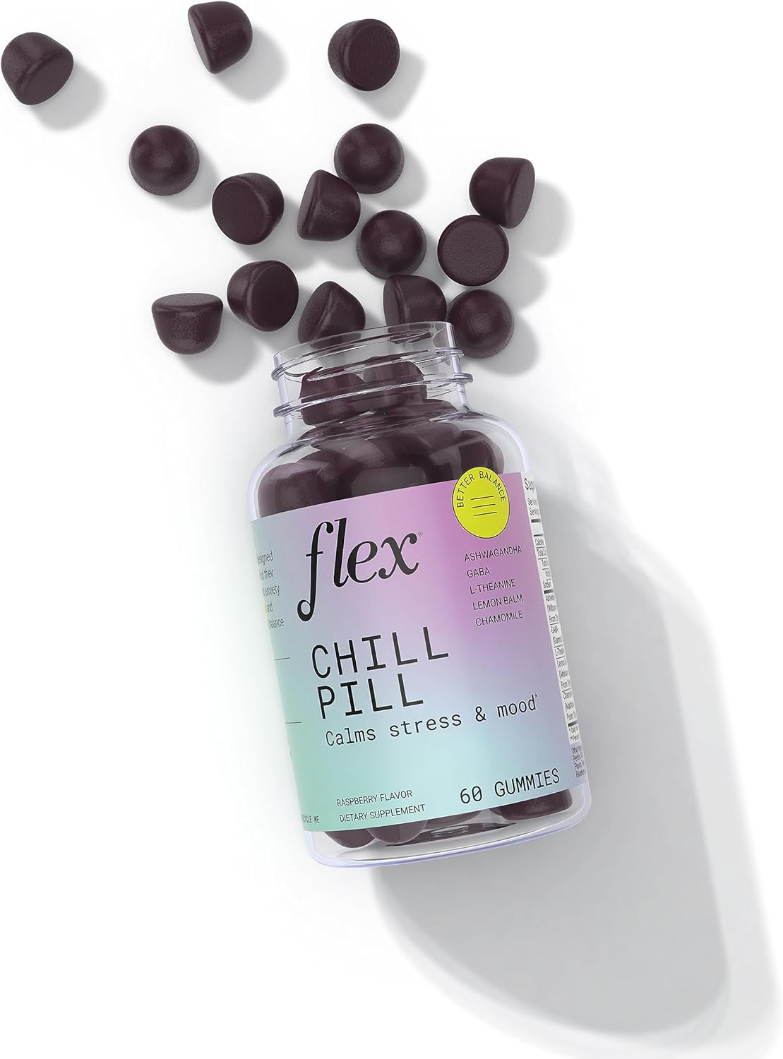 Flex Taza  Taza menstrual reutilizable  Tamaño 01 + Chill Pill Gomitas naturales para aliviar el estrés y la relajación (paquete)