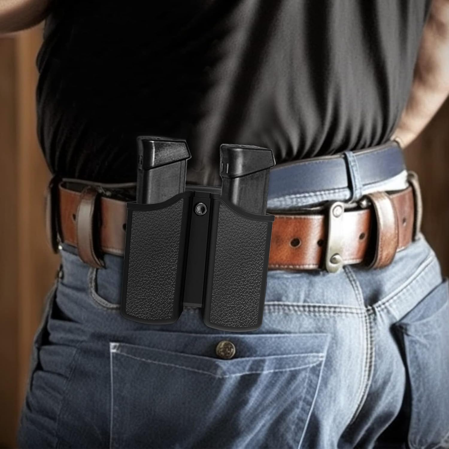 Revistero doble universal, ligero y duradero, para calibres .40.357.380, bolsa ajustable para Glock, Tauro, Beretta, Sig, H&K, Cz, S&W, Colt (clip