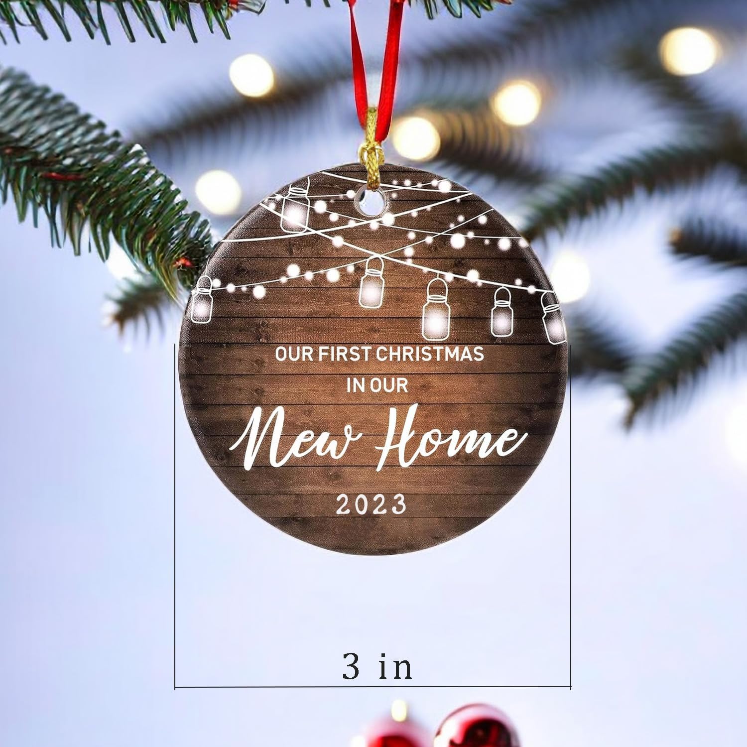 Adorno de Navidad para el nuevo hogar 2023  Regalos de inauguración de la casa para casa nueva, regalos románticos para propietarios de casa,