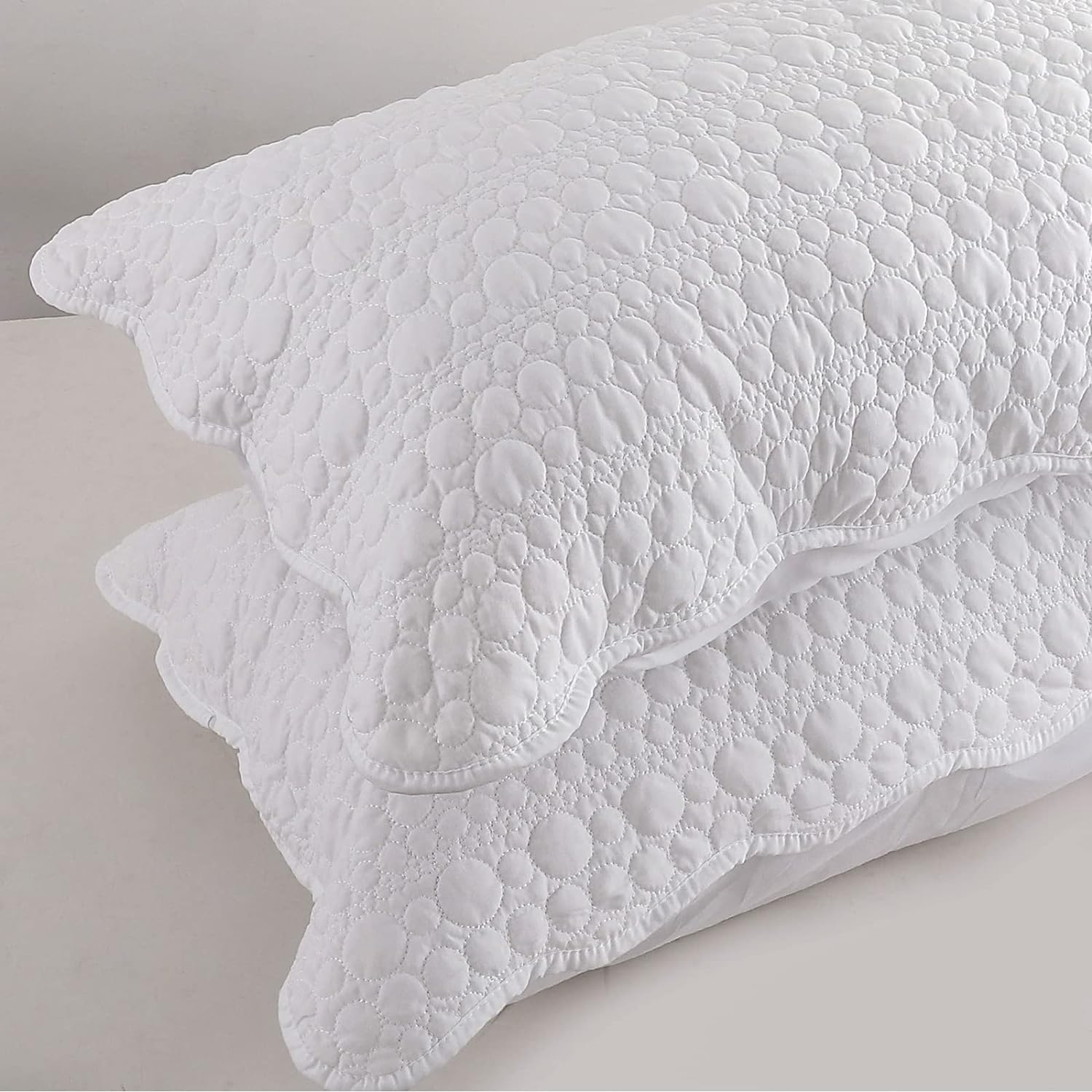 Juego de 2 fundas de almohada de tamaño estándar, ultra suaves y transpirables de 20 x 26 pulgadas, fundas de almohada acolchadas con cierre de