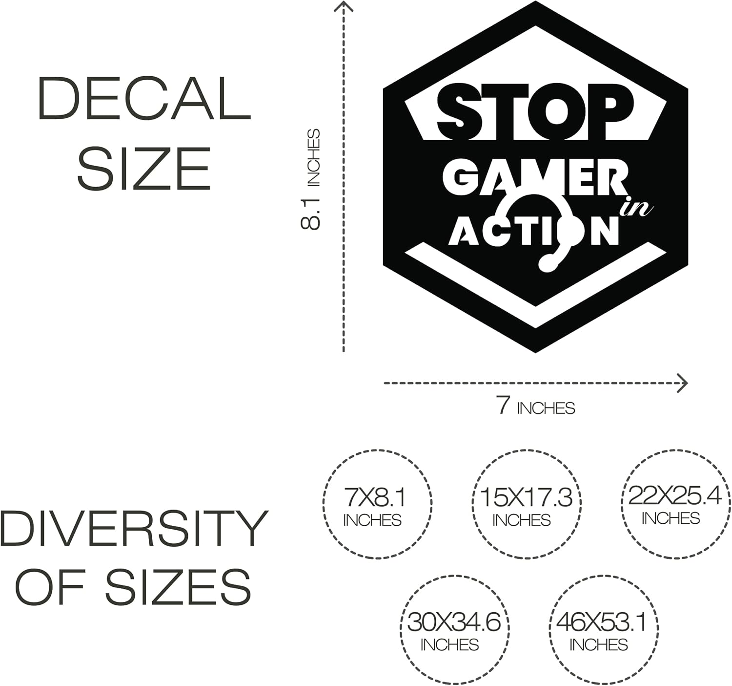 Gamer in Action Wall Vinyl Decals – Gamer Vinyl Wall Sticker for Kids Rooms – Personalized Video Game Decor for Boys’ Room – Creative Gamer Vinyl