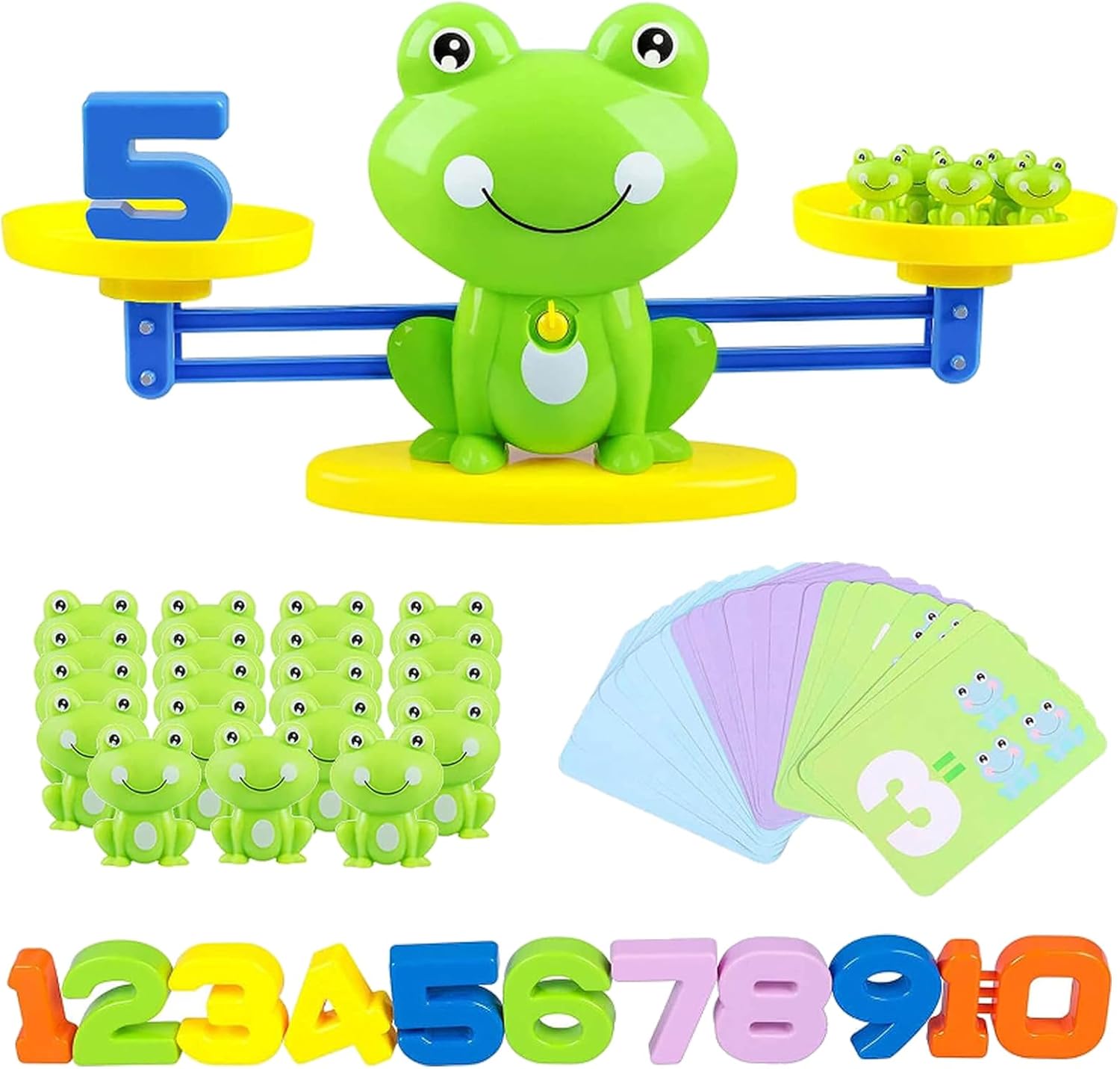 Juguetes de conteo de equilibrio de rana, juegos geniales de aprendizaje de matemáticas para niños y niñas, juguete educativo de números