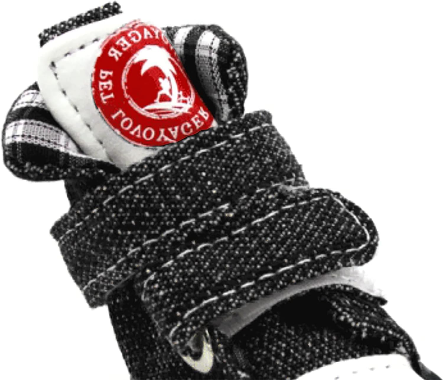GabeFish Zapatos para perros Zapatilla de lona con velcro para mascotas, botas antideslizantes para cachorros Chihuahua, protector de patas, negro,