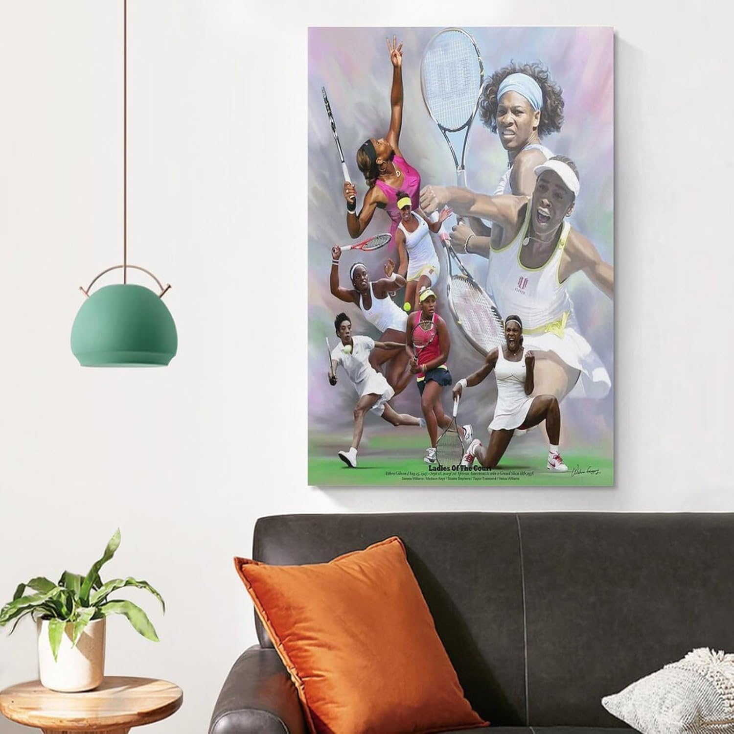 Póster deportivo de Coco Gauff famoso jugador de tenis (9) póster de pintura de pared, póster impreso en lienzo, obras de arte, decoración de