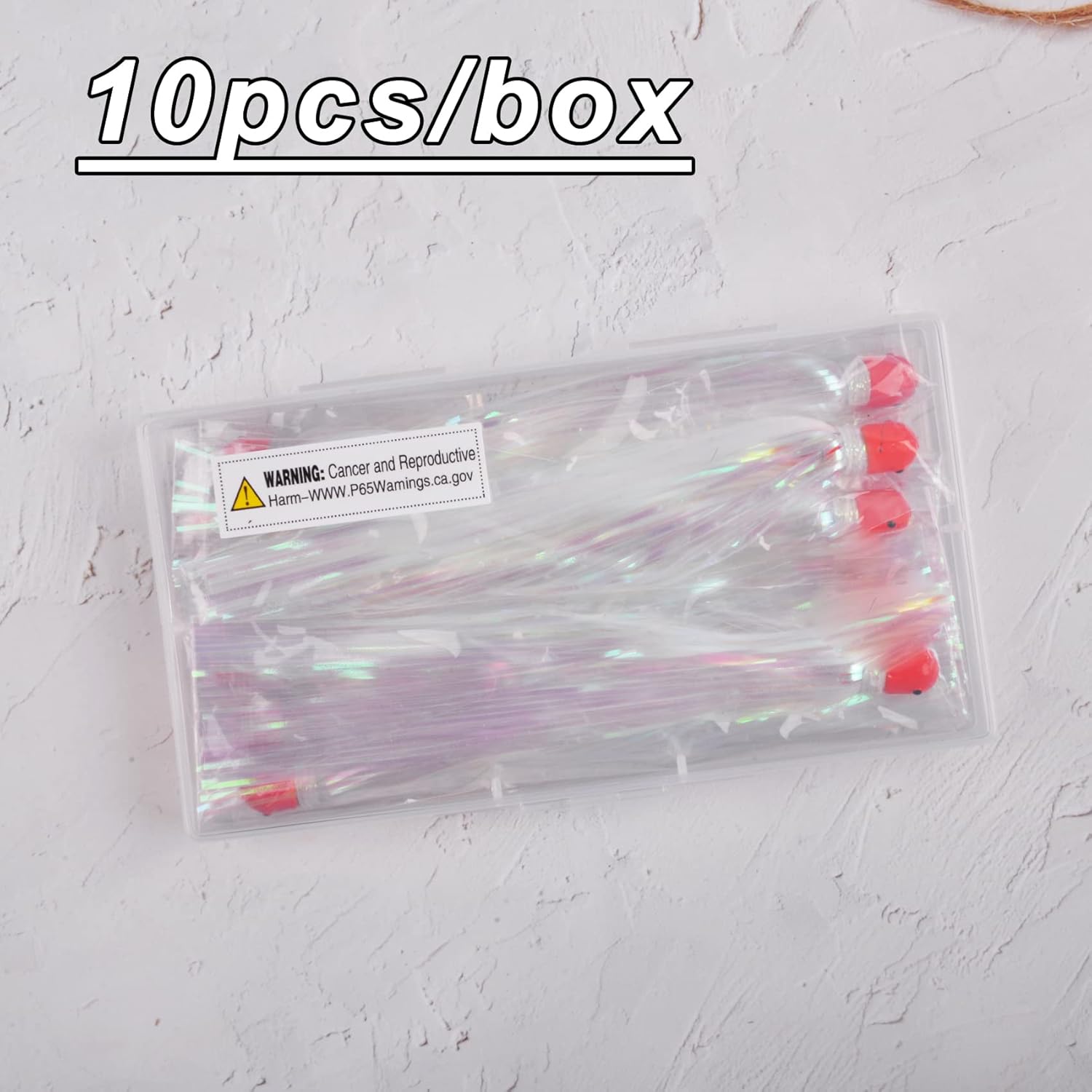 Mylar Flash Teaser Tail Bucktail Fishing Teasers Pesca Cabeza de plantilla con peso, señuelos de pesca, cebo Jig Bullet Sinkers Mylar Flash Faldas