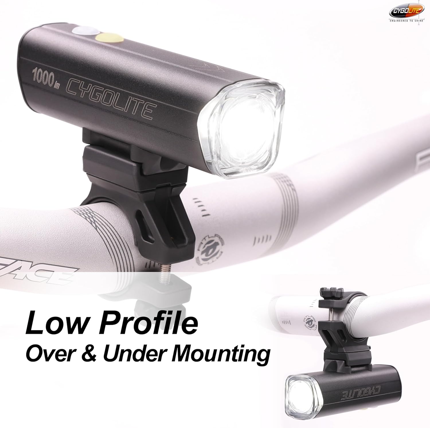Cygolite Velocity SL – Luz de bicicleta de 1000 lúmenes, aleación de aluminio anodizado, 9 modos de luz, brillo ajustable fino, compacto IP67