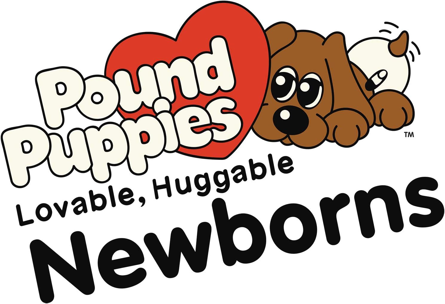 Pound Puppies Newborns – Classic Stuffed Animal Plush Toy – 8″ – Black – Great Gift for Boys & Girls