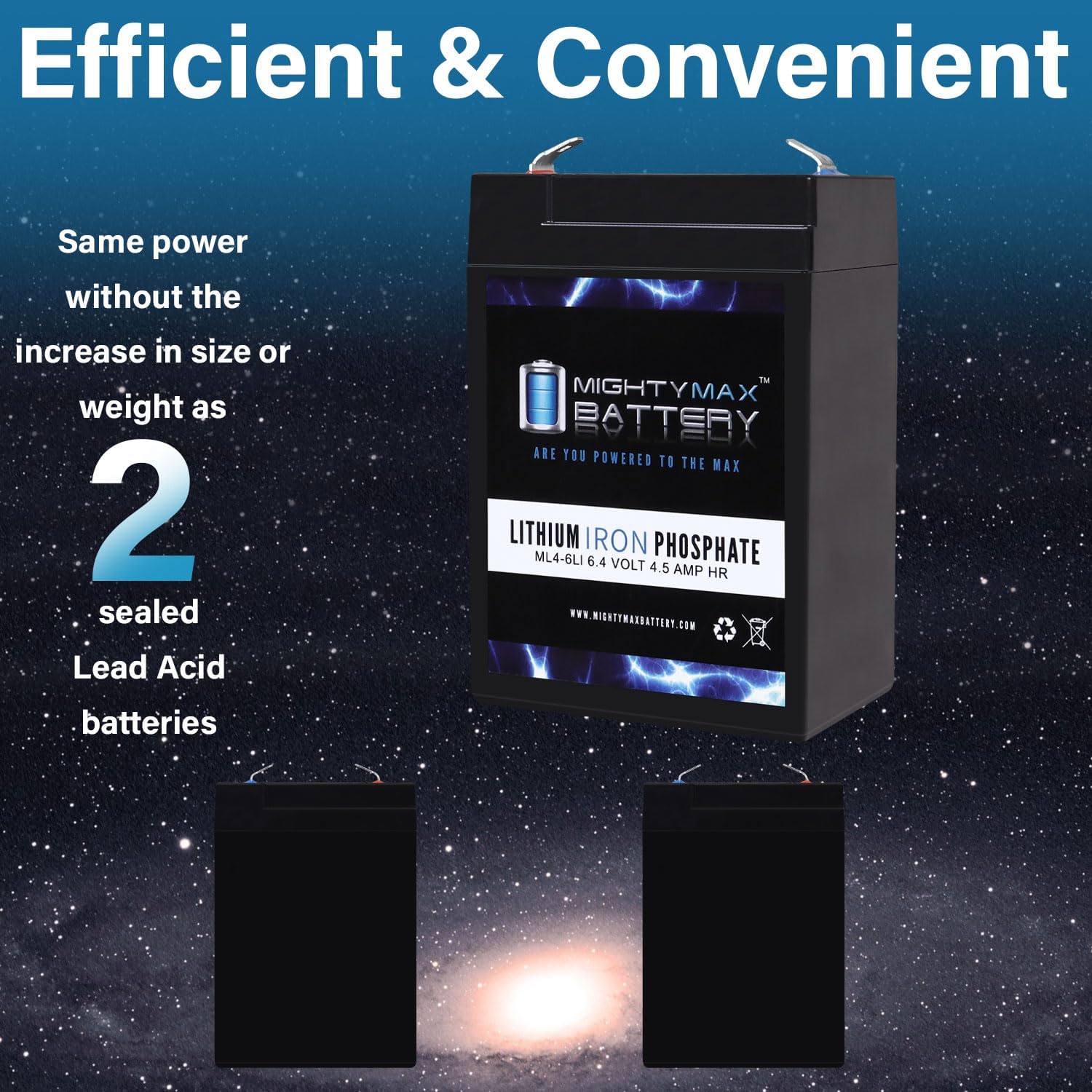 Mighty Max Battery Batería de repuesto de litio de 6V 4.5AH compatible con Mojo Motorized Duck Decoy