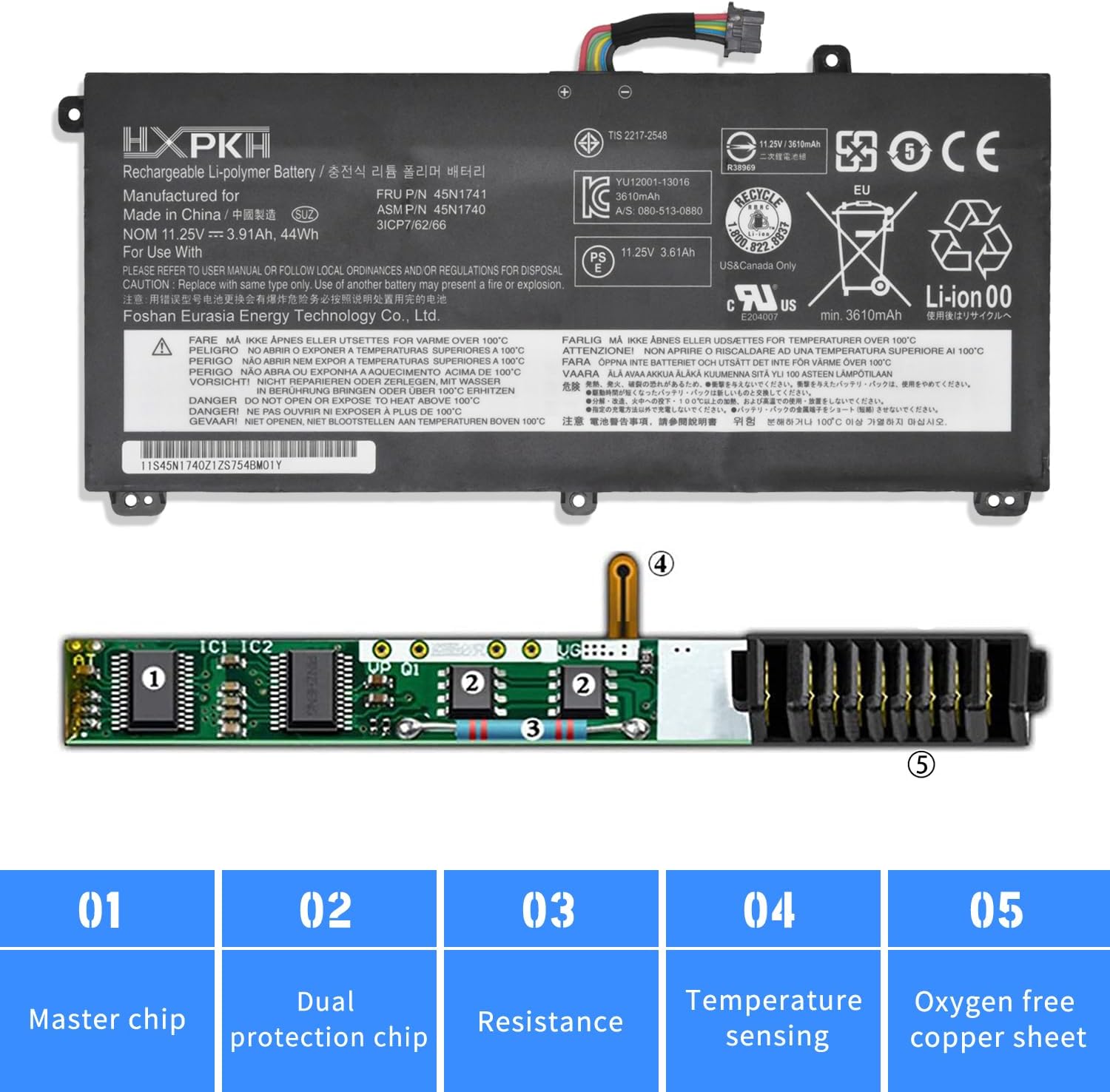 45N1740 45N1741 45N1742 45N1743 Batería para portátil Lenovo ThinkPad T550 T550s T560 W550 W550s P50S Series Notebook 00NY639 SB10K12721 3ICP7611