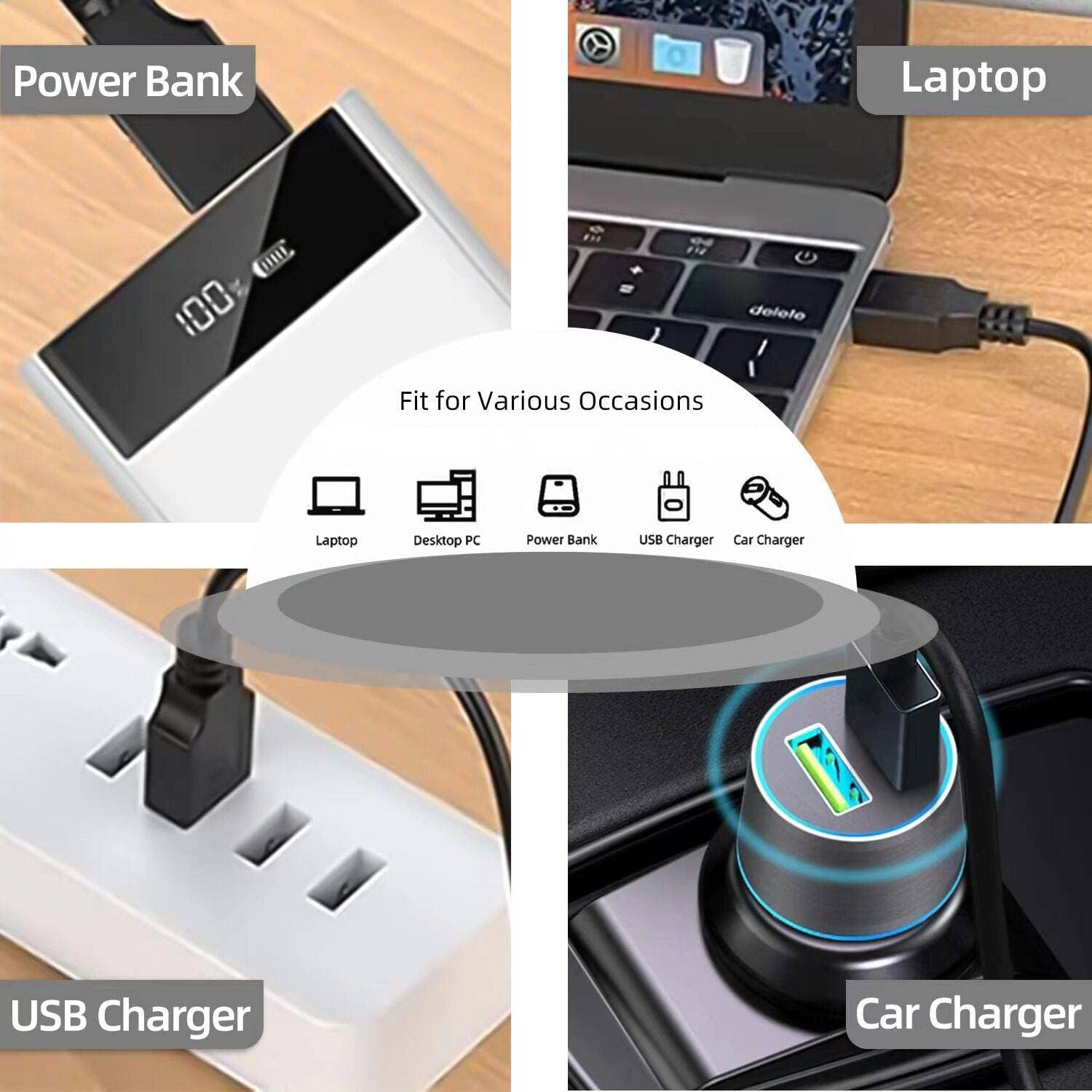 Cargador para Fitbit Versa 2, 2 unidades, 3.3 pies cable de carga de repuesto (imán fuerte)