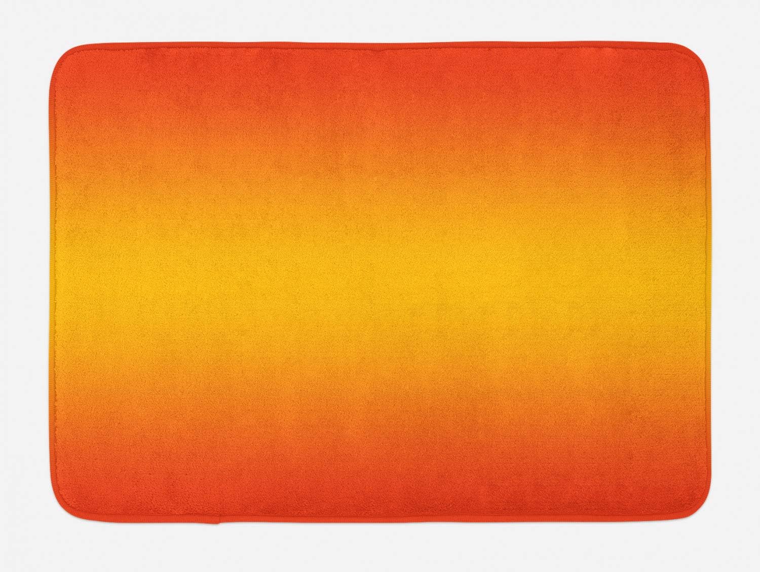 Ambesonne Tapete de baño ombré, diseño temático de verano inspirado en las estaciones tropicales del año, moderno tapete de felpa para decoración de