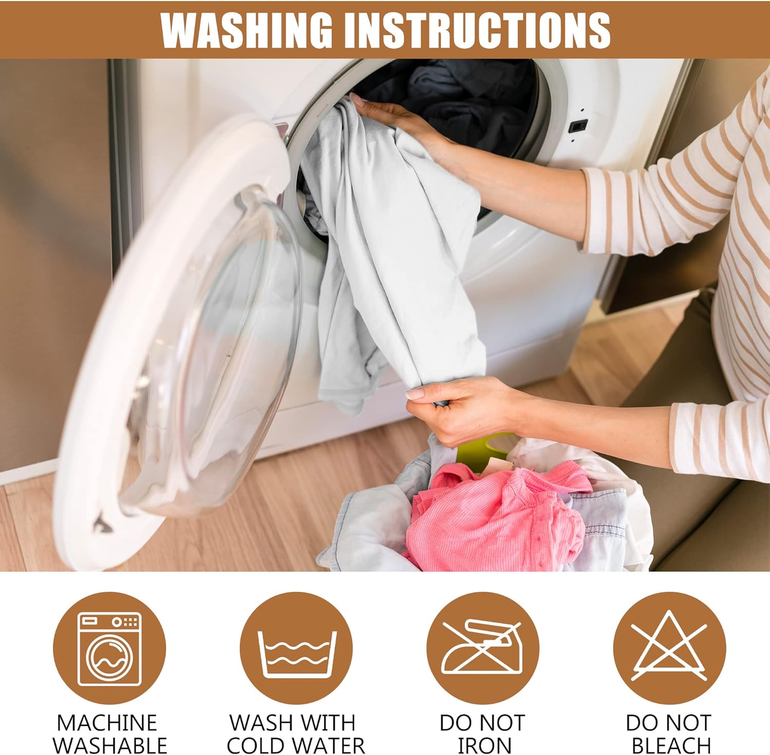 Mantel ajustable blanco para mesas redondas, paquete de 2 manteles elásticos reversibles, impermeable, resistente a las manchas, para uso en
