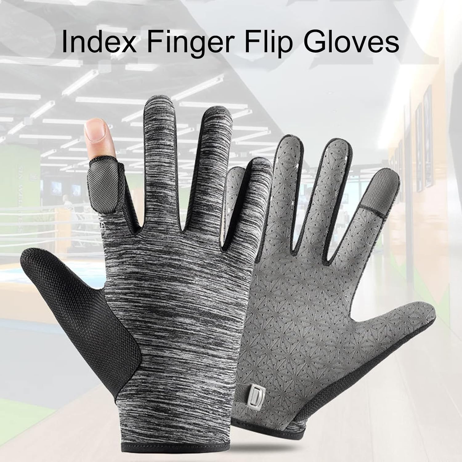 1 par de guantes de pesca con pantalla solar con apertura de dedos con palma antideslizante, guantes de pesca para hombres de verano, guantes de