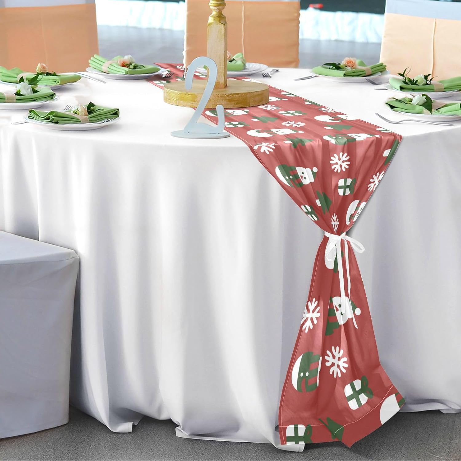 Christmas Snowman Red Table Runner Fall Table Runners for Desk Decor Christmas Table Runner 120 Inches Long