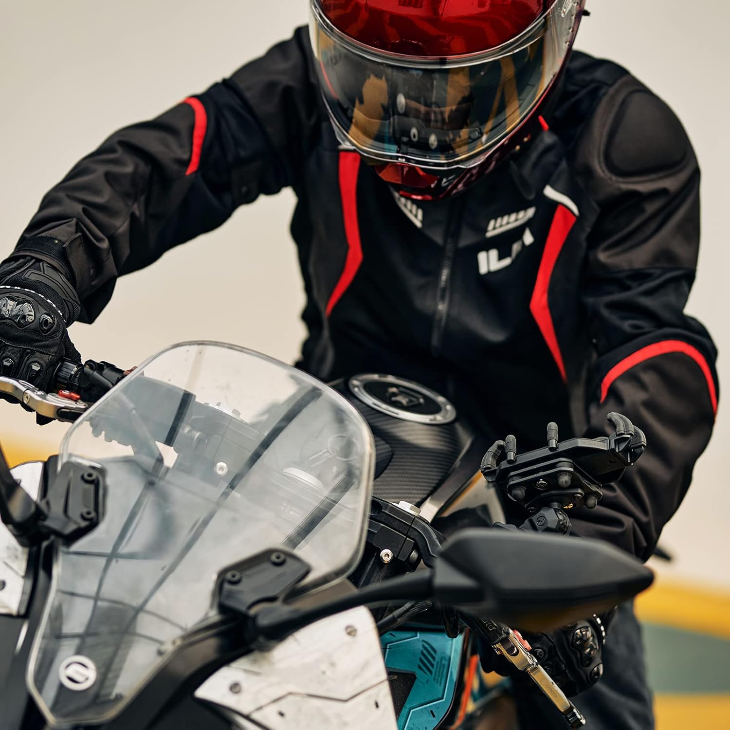 ILM Chaqueta de motocicleta para hombres Powersports Chaquetas protectoras de malla textil equitación motocicleta CE chaquetas blindadas modelo-J02