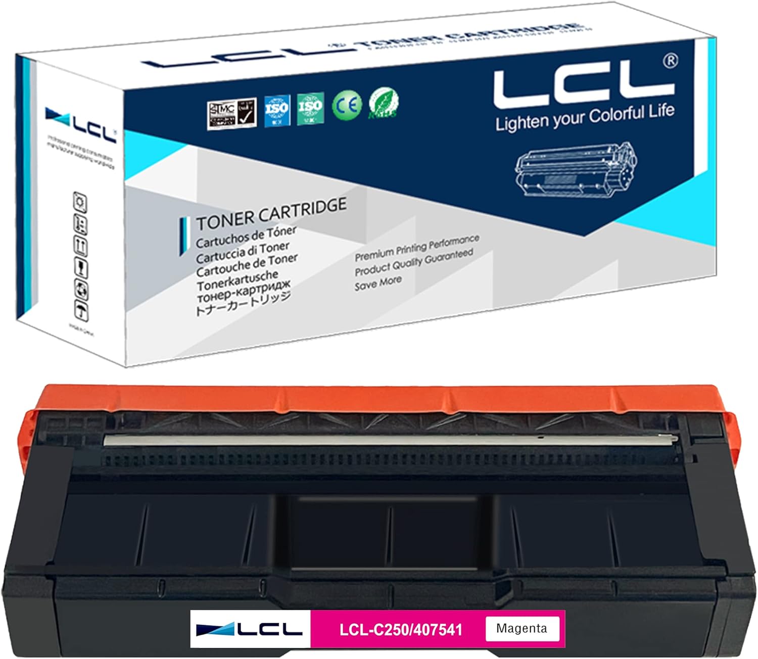 LCL Cartucho de tóner remanufacturado de repuesto para Ricoh 407541 sp c250dn sp c250sf C261SFNW SP C261DNW SP C260DNW SP C260SFNW (paquete de 1