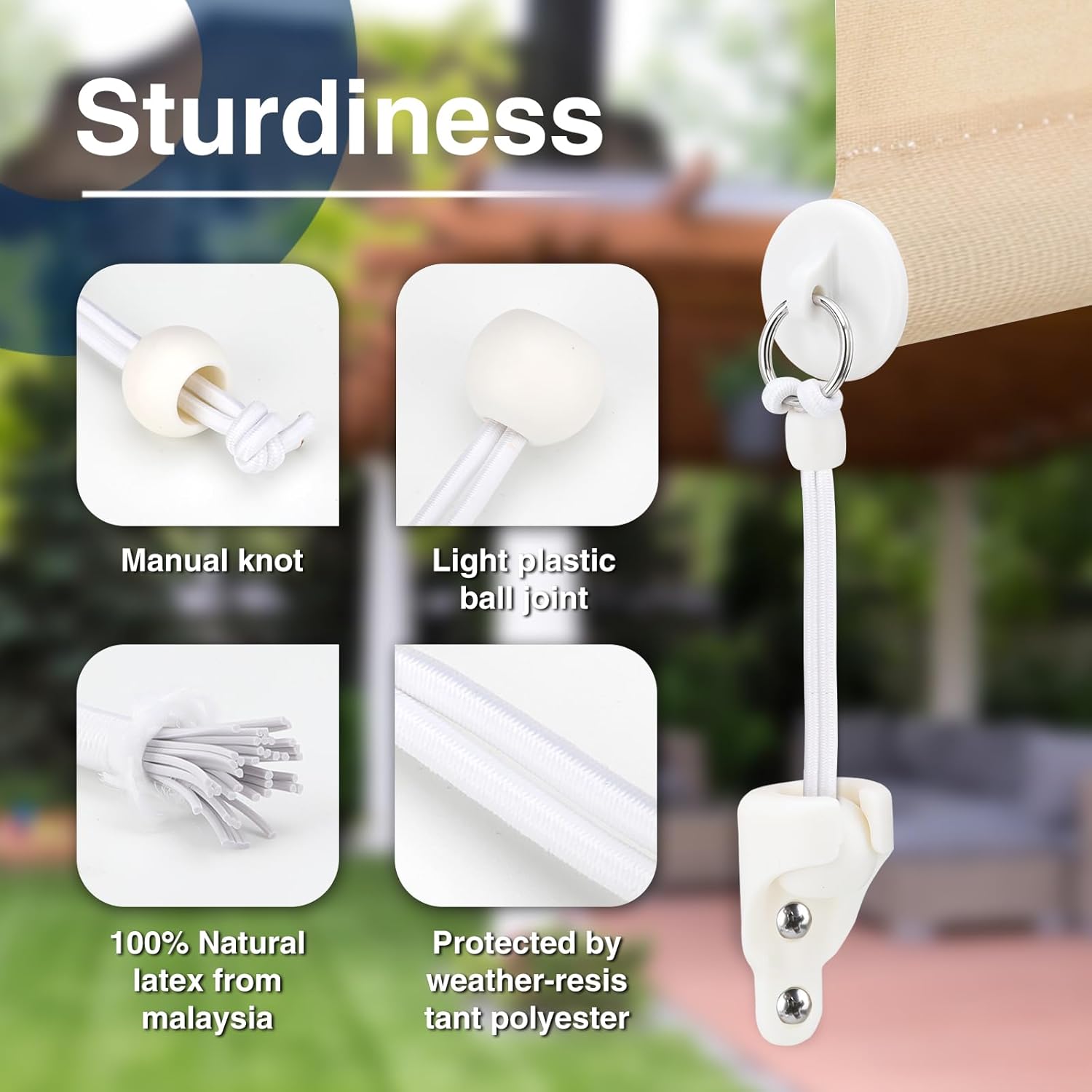 Piezas de repuesto universales para sombra, resistentes a la intemperie, compatibles con persianas enrollables Coolaroo para exteriores, persianas