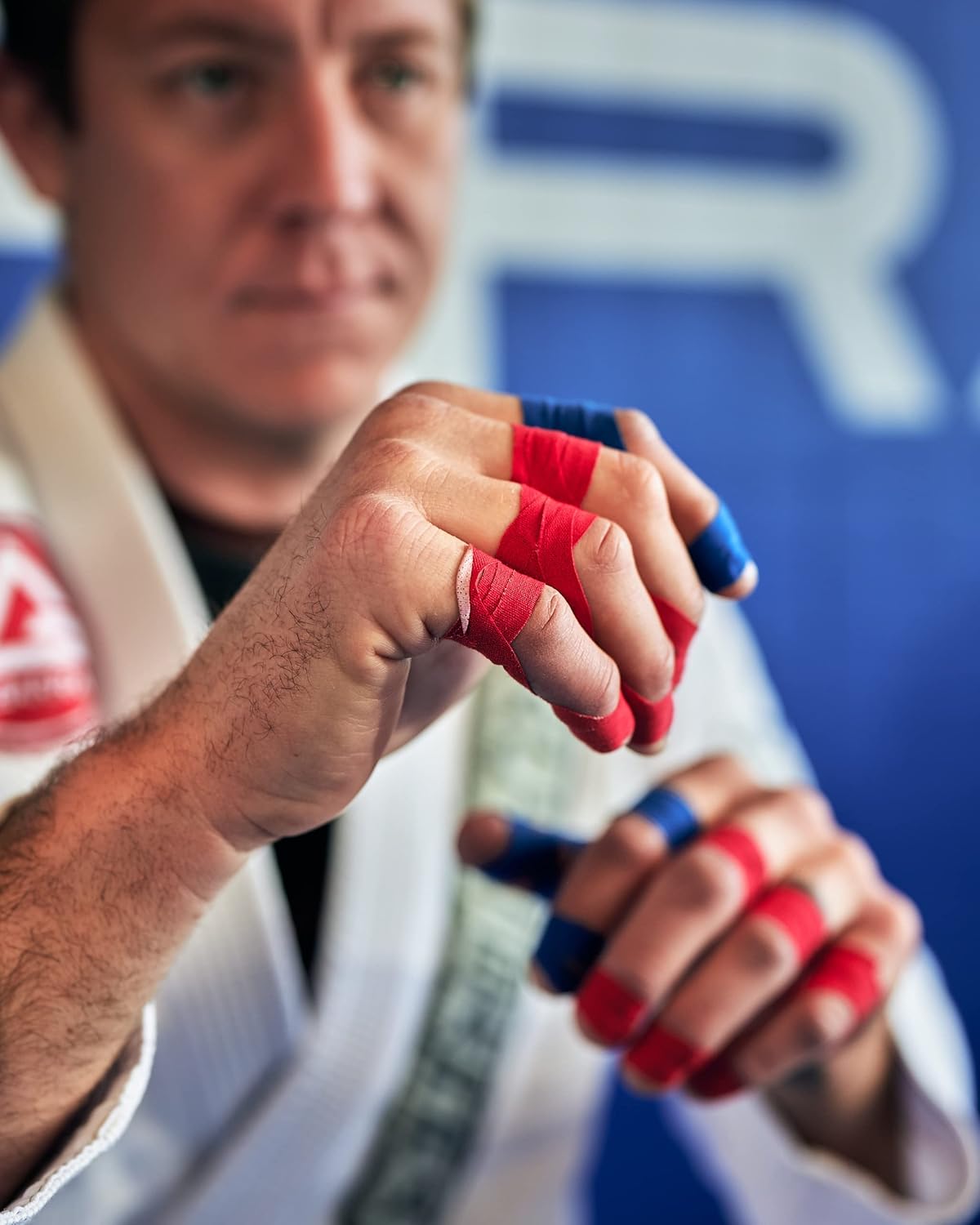 Bighorn Athletics Cinta para dedos Jiu-Jitsu, 0.3 pulgadas x 45 pies, 8 rollos (azul) – Cinta versátil para artes marciales, escalada y más