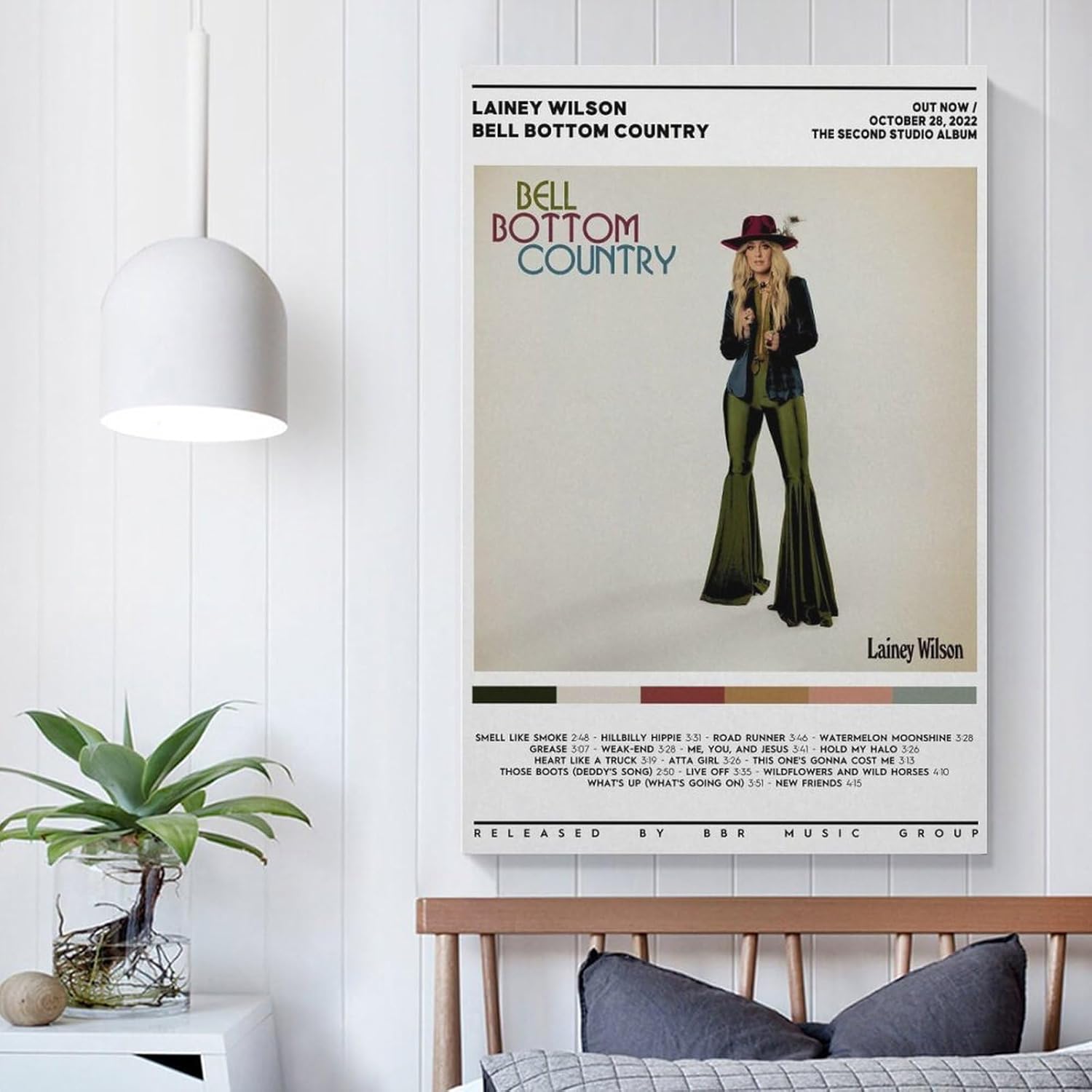 Lainey Wilson – Póster de lienzo con parte inferior de campana, pintura artística decorativa para pared, sala de estar, dormitorio, decoración,