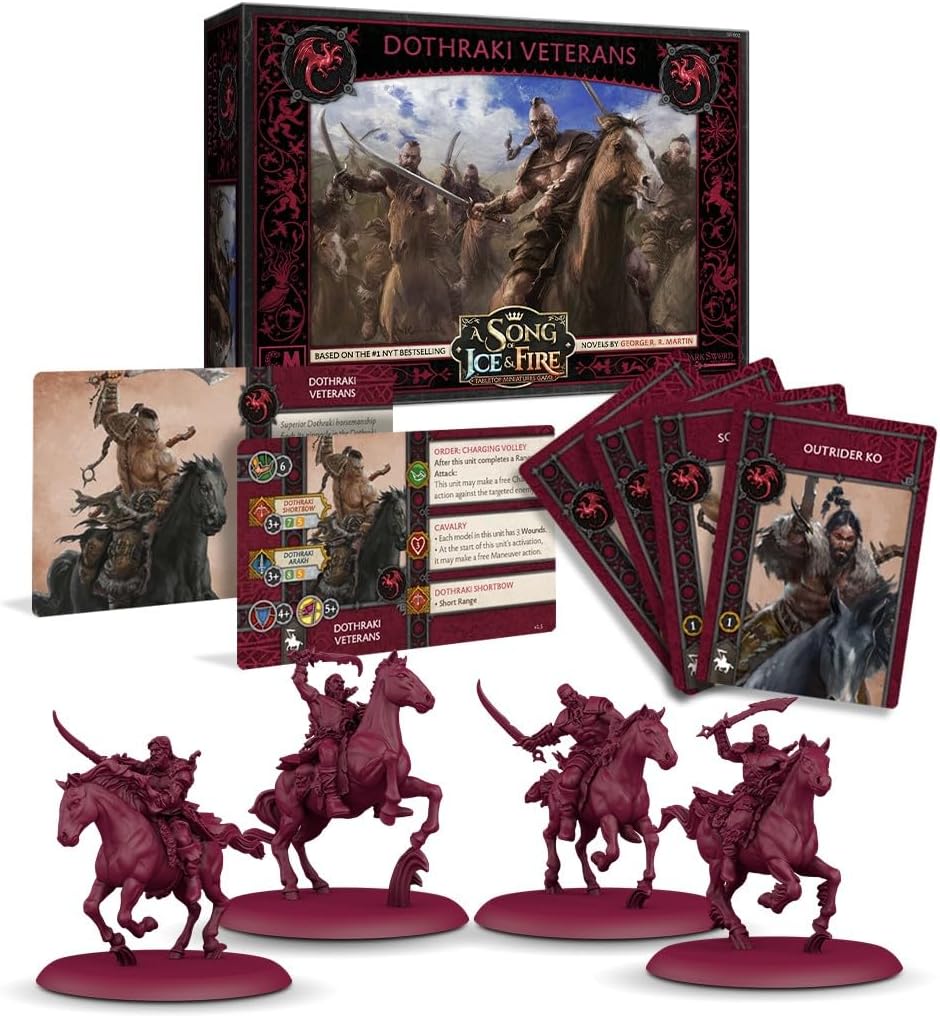 CMON Una canción de hielo y fuego miniatura de mesa Dothraki Veterans Unit Box  Juego de estrategia para adolescentes y adultos  A partir de 14 años
