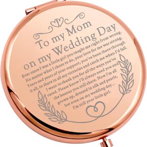 WSNANG Regalos de boda para mamá a mamá en mi día de boda, espejo de maquillaje para madre de la novia, regalo de recuerdo de boda (para mamá espejo) WSNANG Regalos de boda para mamá a mamá en mi día de boda, espejo de maquillaje para madre de la novia, regalo de recuerdo de boda (para mamá espejo)