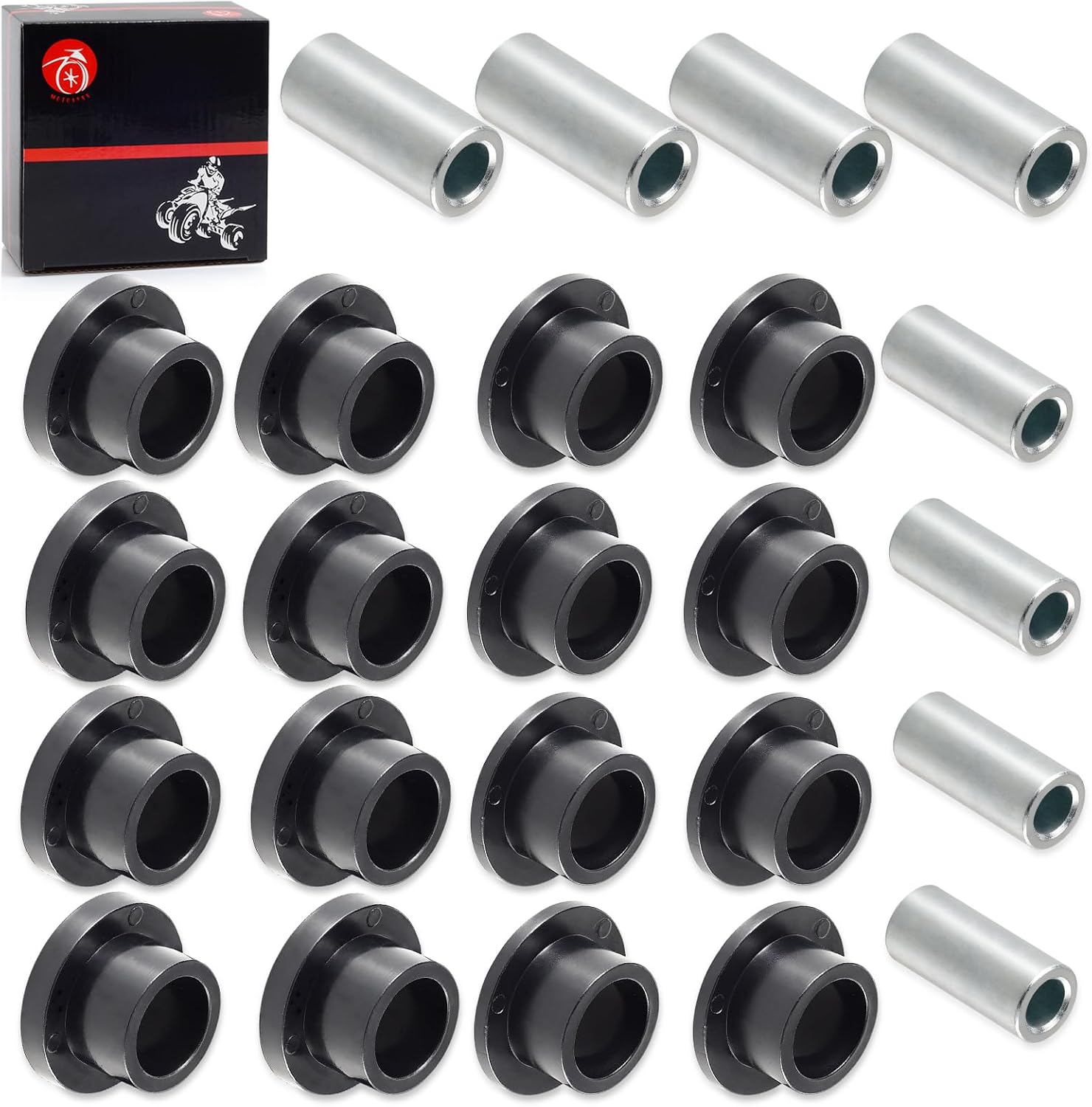 Kit de manga de bujes de amortiguador delantero y trasero, 16 unids para Polaris Ranger 500 570 700 800 900 1000 Diesel PRO XD