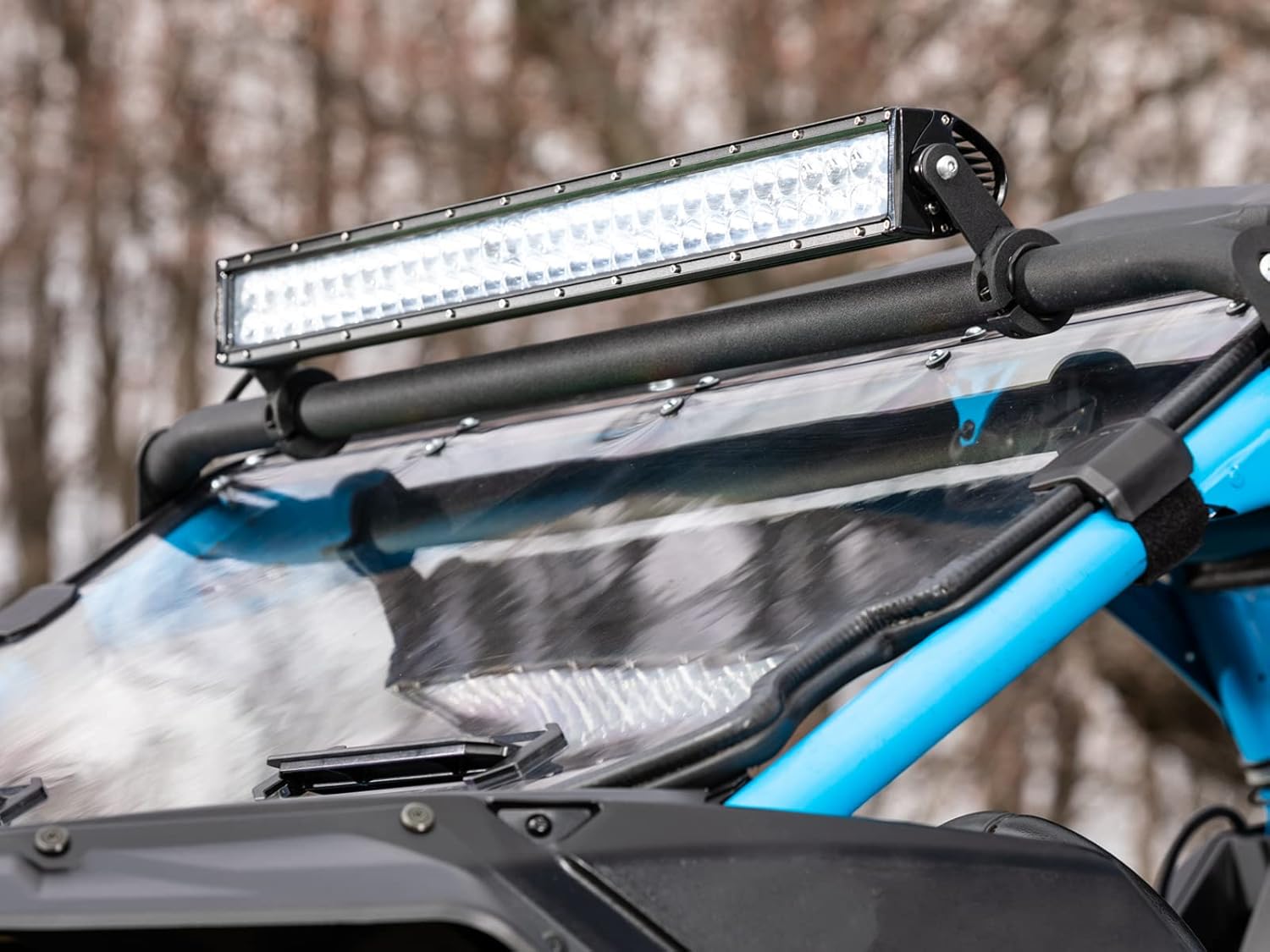 SuperATV – Barra de luz combinada LED recta de 30 pulgadas, incluye interruptor basculante y arnés de cableado, kit de soporte de perfil bajo