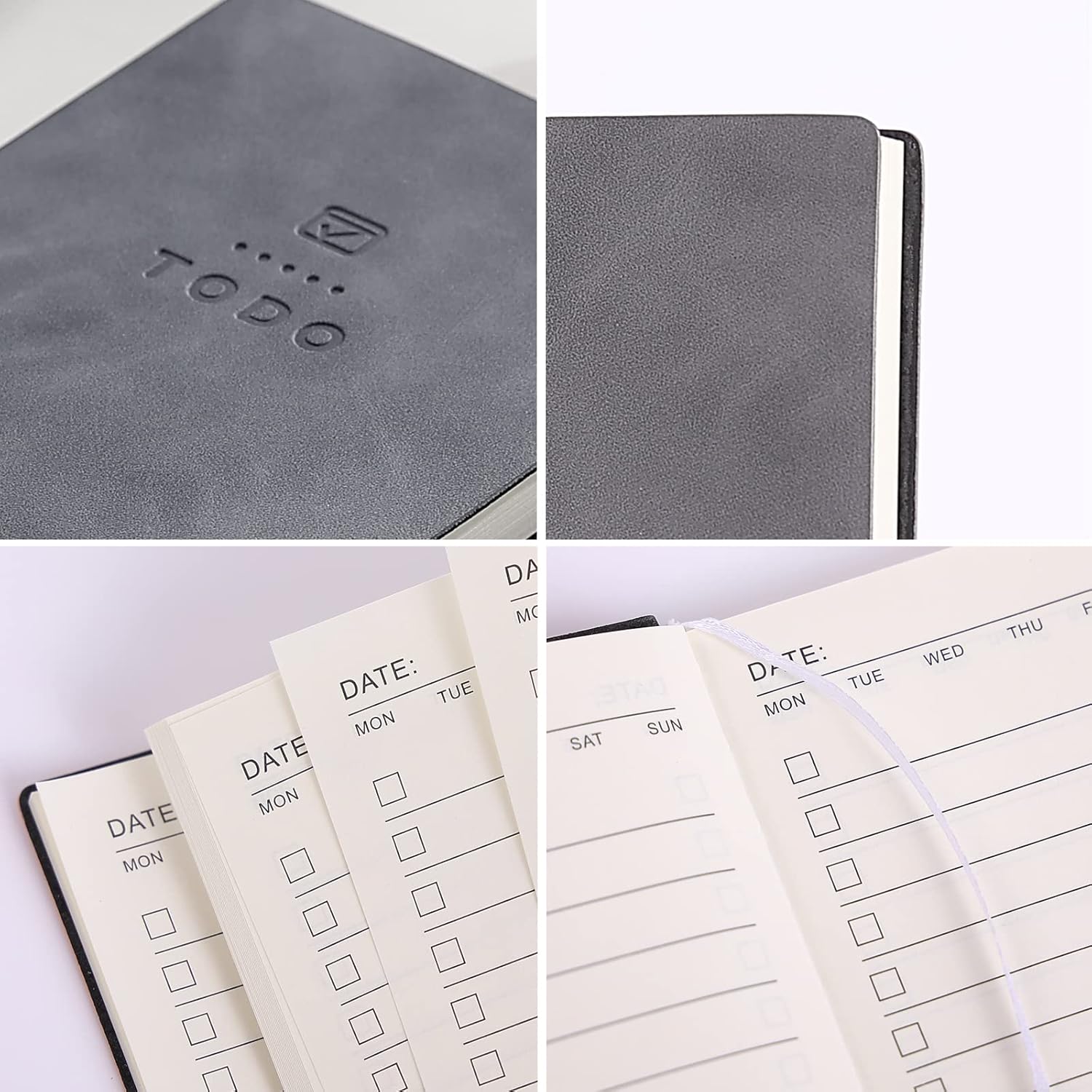 Cuaderno de 196 páginas para lista de tareas diarias, bloc de notas para bolsillo de trabajo, lista de tareas pendientes sin fecha, agenda diaria