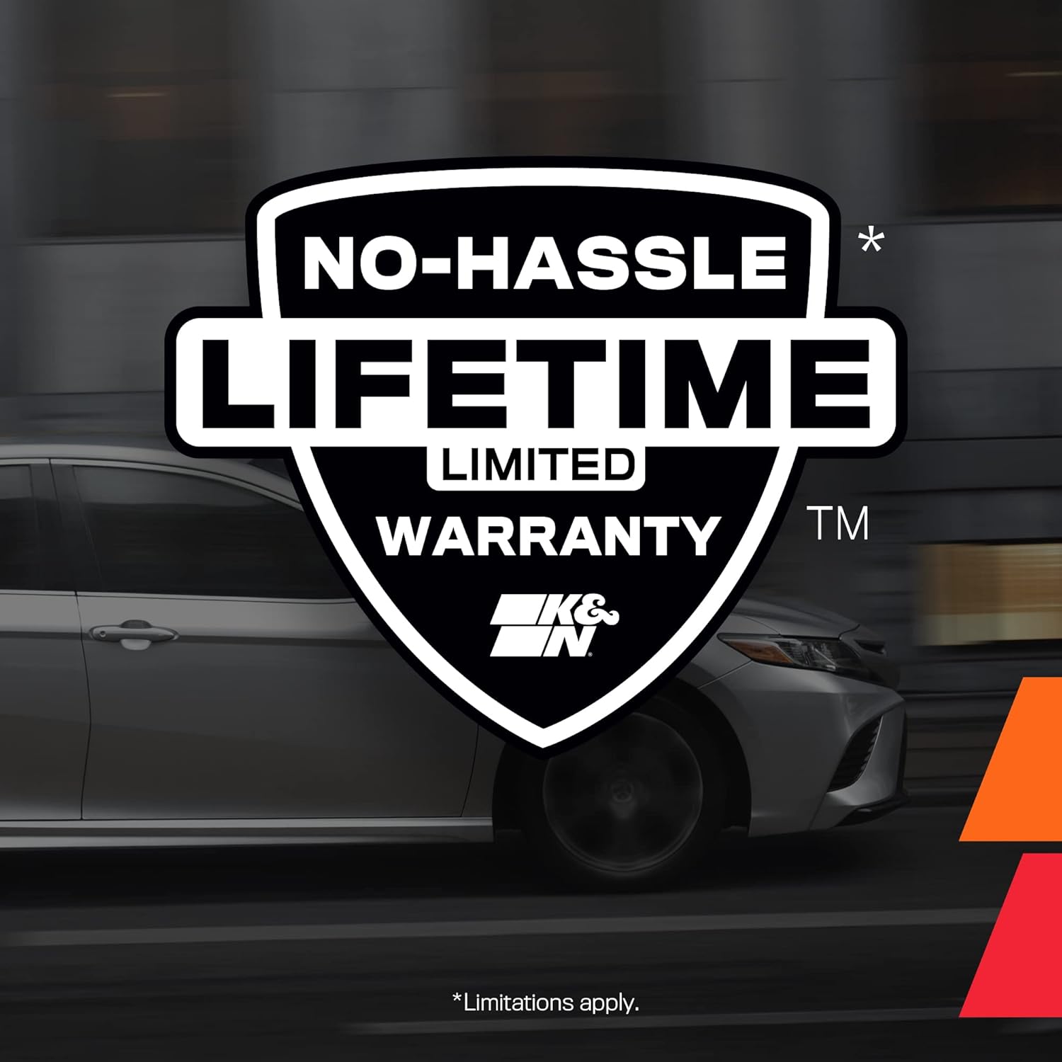 K&N Filtro de aire del motor reutilizable, limpia cada 75,000 millas, lavable, Premium, Filtro de aire de repuesto para automóvil compatible con