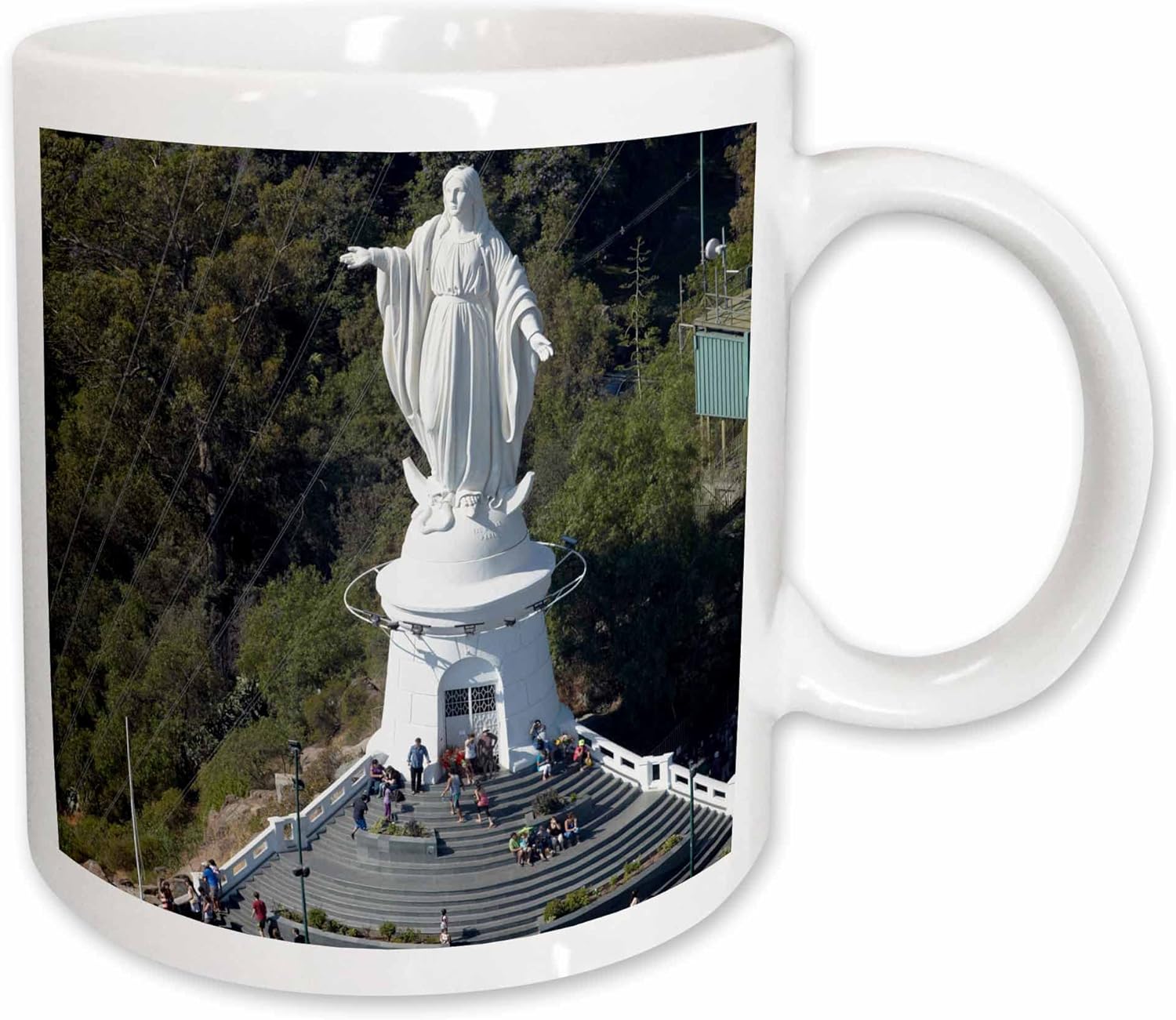 3dRose Chile, Santiago, Virgin Mary, Cerro San Cristobal – SA05 DWA0043 -… – Mugs (mug_85849_2)