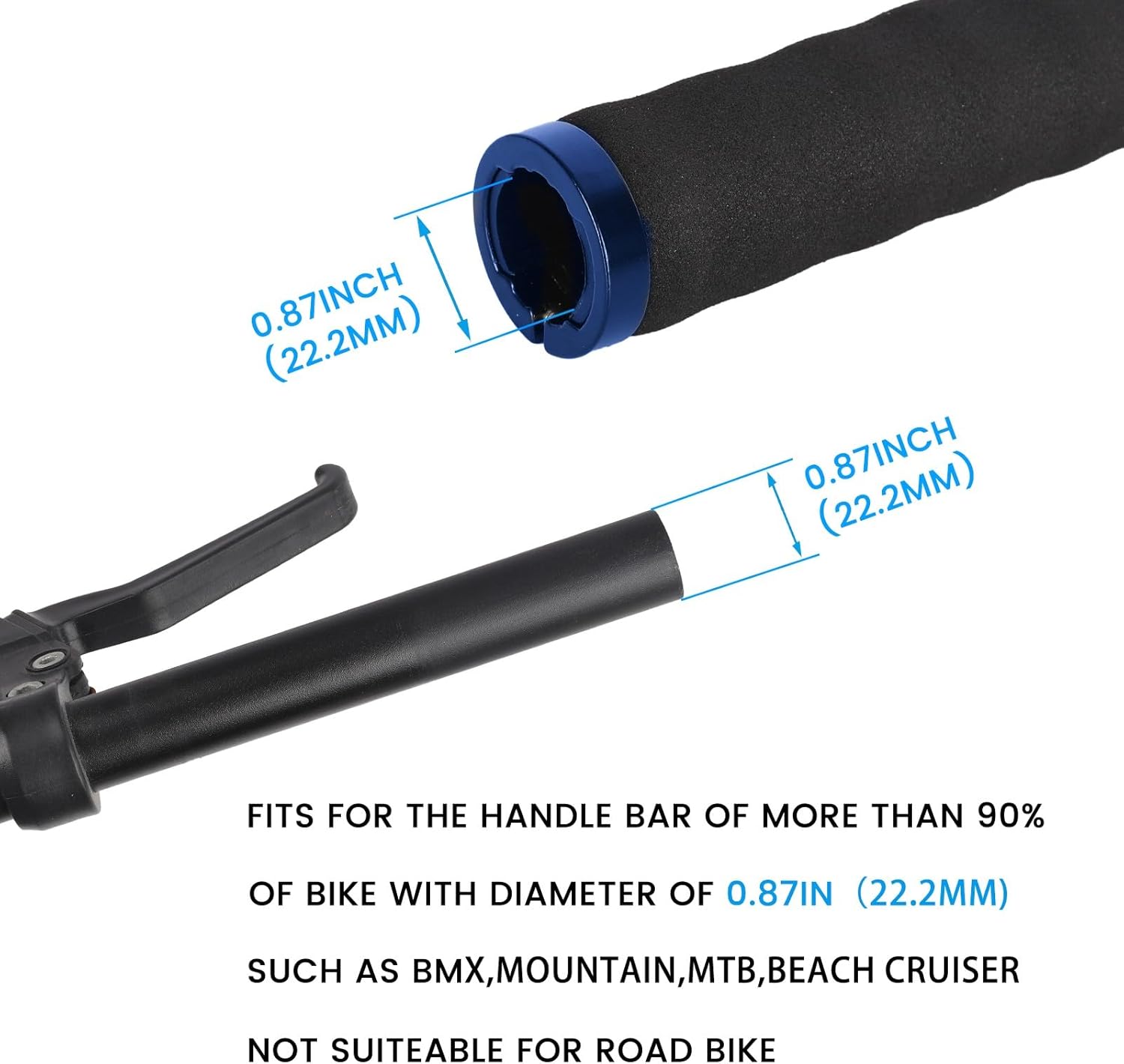 Agarres para manillar de bicicleta, suaves, cómodos, antideslizantes, varios colores, doble bloqueo para MTB, BMX