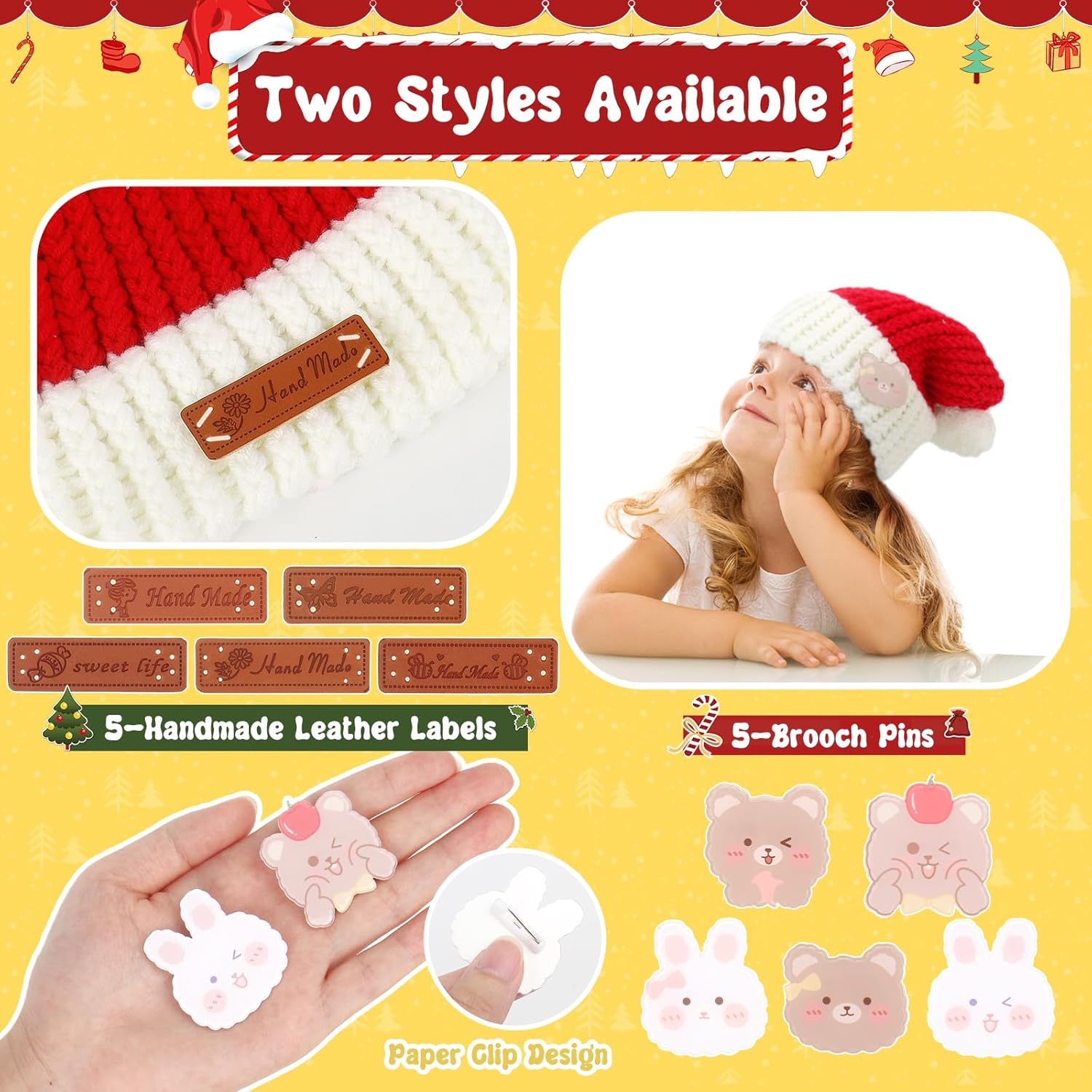 Katech Kit de telar para tejer gorro para aprender a tejer, kit de ganchillo para principiantes, kits de manualidades para niñas de 8 a 12 años,