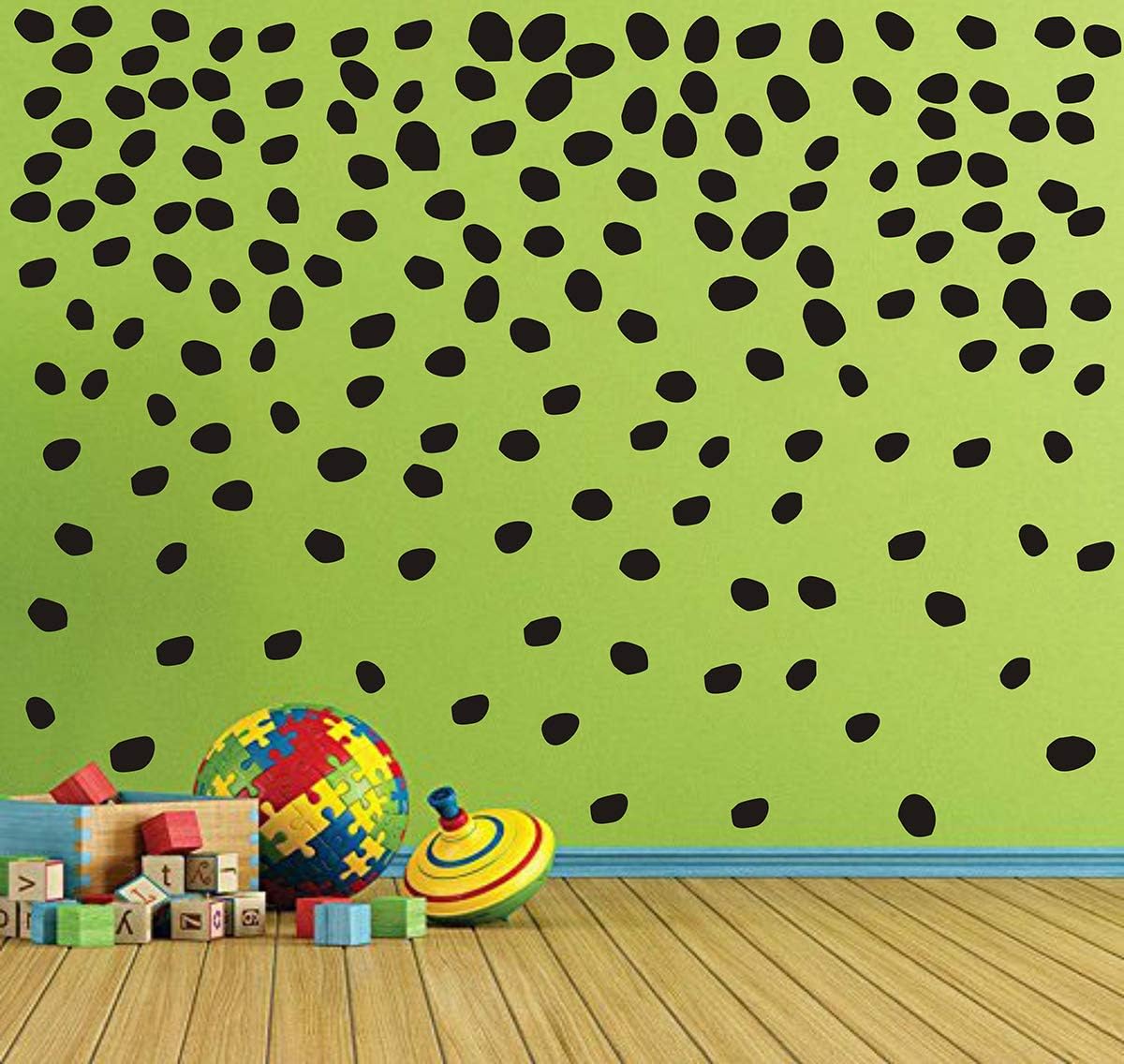 Calcomanía de pared de lunares irregulares, vinilo extraíble, decoración de lunares, decoración moderna de pared, decoración de pared para