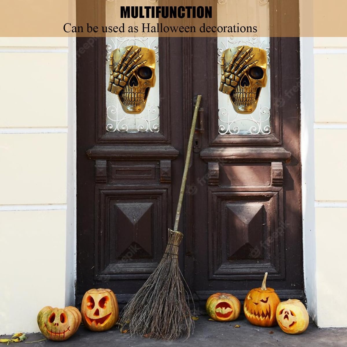 Maceta de valla de calavera para plantas al aire libre, macetas de pared espeluznantes para decoración de interiores y exteriores, divertida maceta