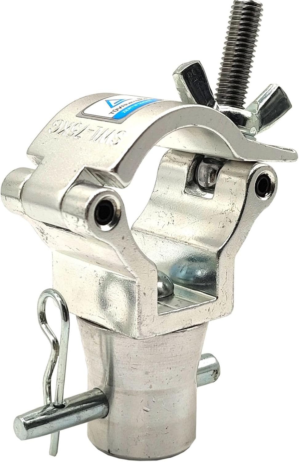 Abrazadera de acoplador envolvente de 1.260-1.378 in para iluminación de escenario Abrazadera de armadura Capacidad de carga de aluminio 165 lbs