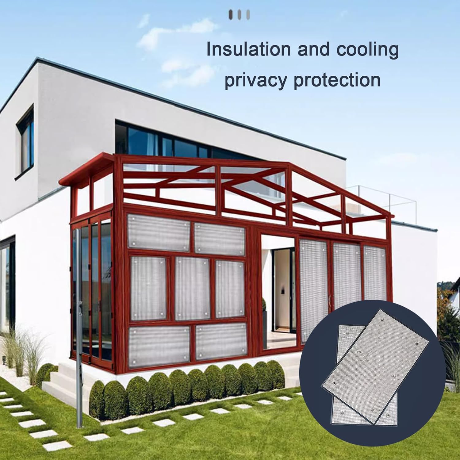 Película reflectante de doble lámina de aluminio con aislamiento térmico para ventanas, aislamiento acústico para ventanas de vidrio, control de