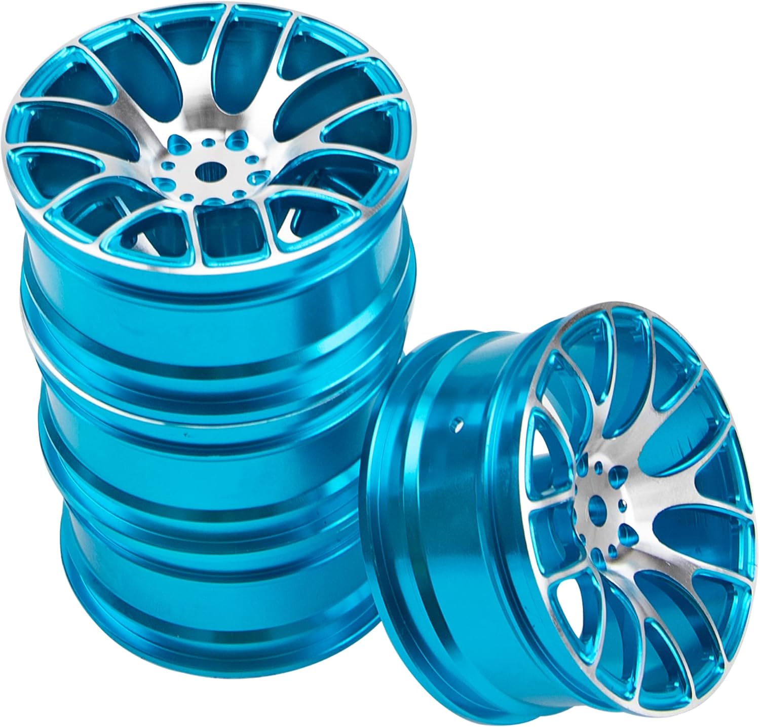 Paquete de 4 llantas de metal de 0.472in, cubo hexagonal compatible con 110 On-Road Racing Touring Drift Car Tamiya TT-01 Kyosho RedCat Sakura D4
