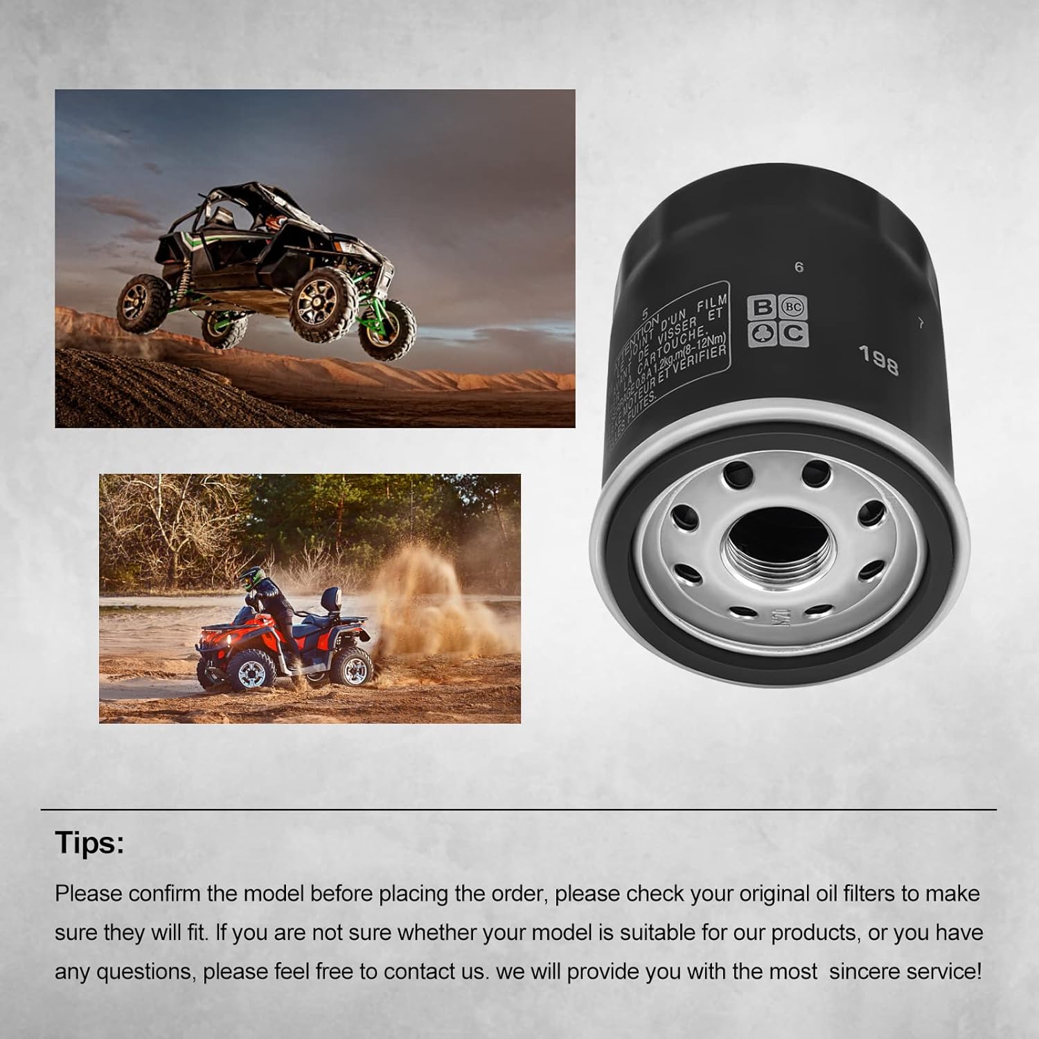 2540122 2540006 Filtro de aceite compatible con Polaris ACE 150 500 570 900 Ranger Crew 570 800 900 Sportsman 700 800 EFI Frontier 2002-2005 MVRS
