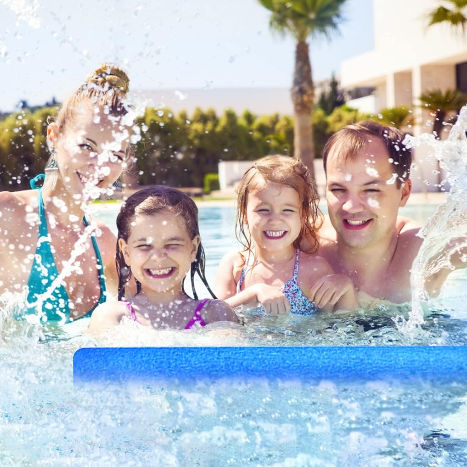 Fideos de piscina de 60 pulgadas, fideos de espuma hueca para natación, palo de espuma para piscina, fideos huecos duraderos para natación, piscina