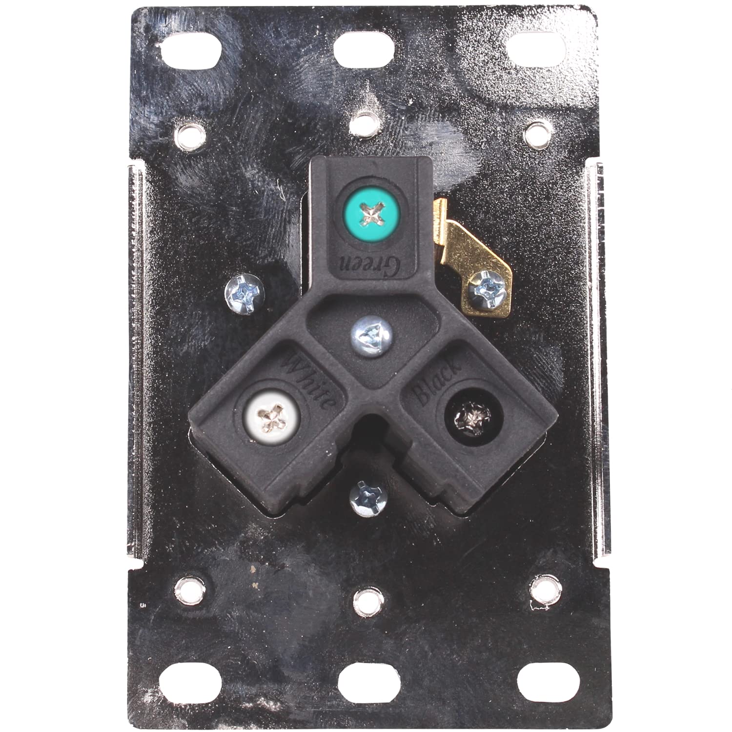 Journeyman-Pro RV 30 Amp, 125 voltios, NEMA TT-30R, 2P, 3W  Toma de corriente de montaje empotrado, hoja recta, grado industrial, conexión a tierra,