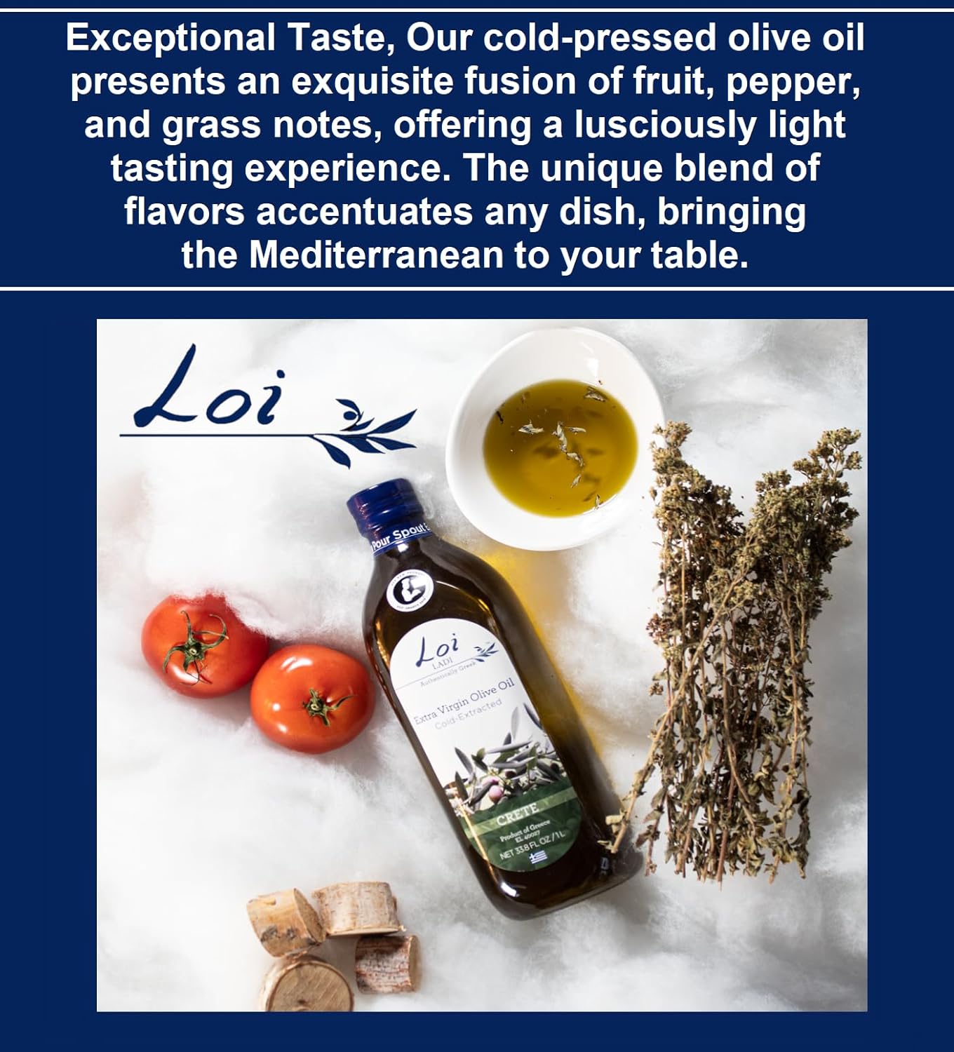 Loi Ladi – Aceite de oliva virgen extra de Creta, Grecia por la chef Maria Loi, auténtico y sin filtrar, 33.8 onzas líquidas