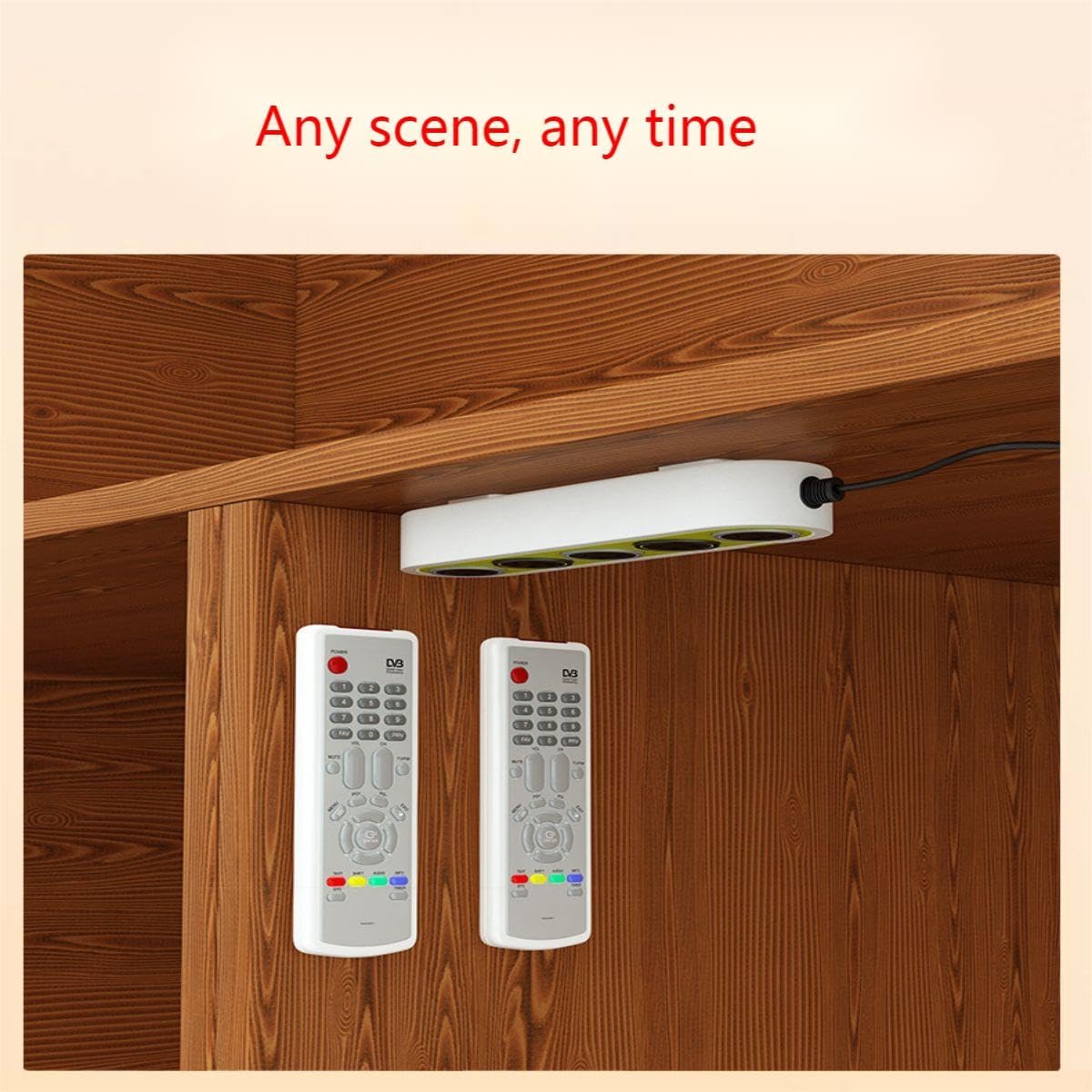 Soporte magnético para control remoto de pared, 5 organizadores de control remoto mejorados, almacenamiento autoadhesivo para TV, estante de control