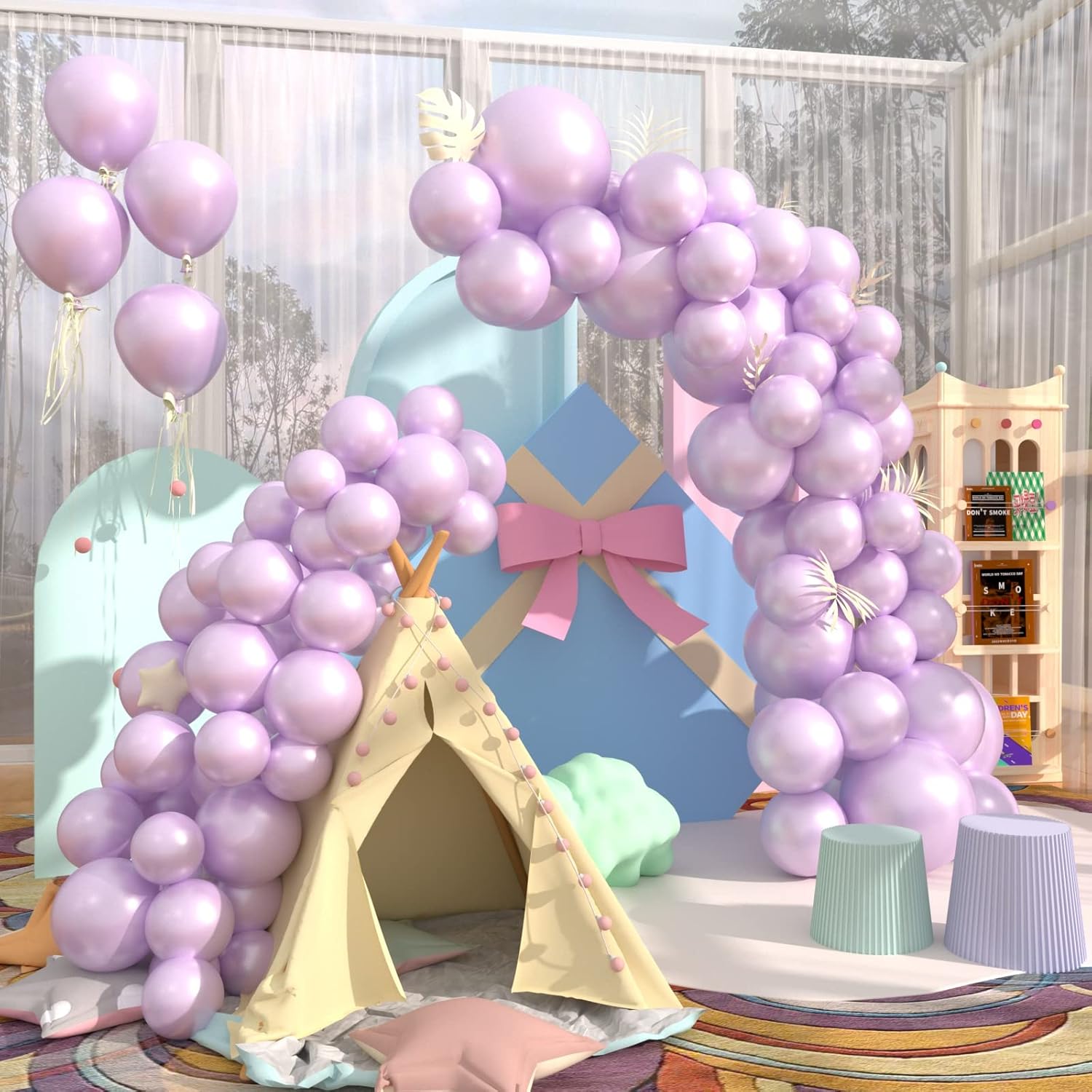 Kit de guirnalda de globos de doble relleno, 70 globos de látex de 10 pulgadas para baby shower, boda, princesa, decoración de fiesta de cumpleaños