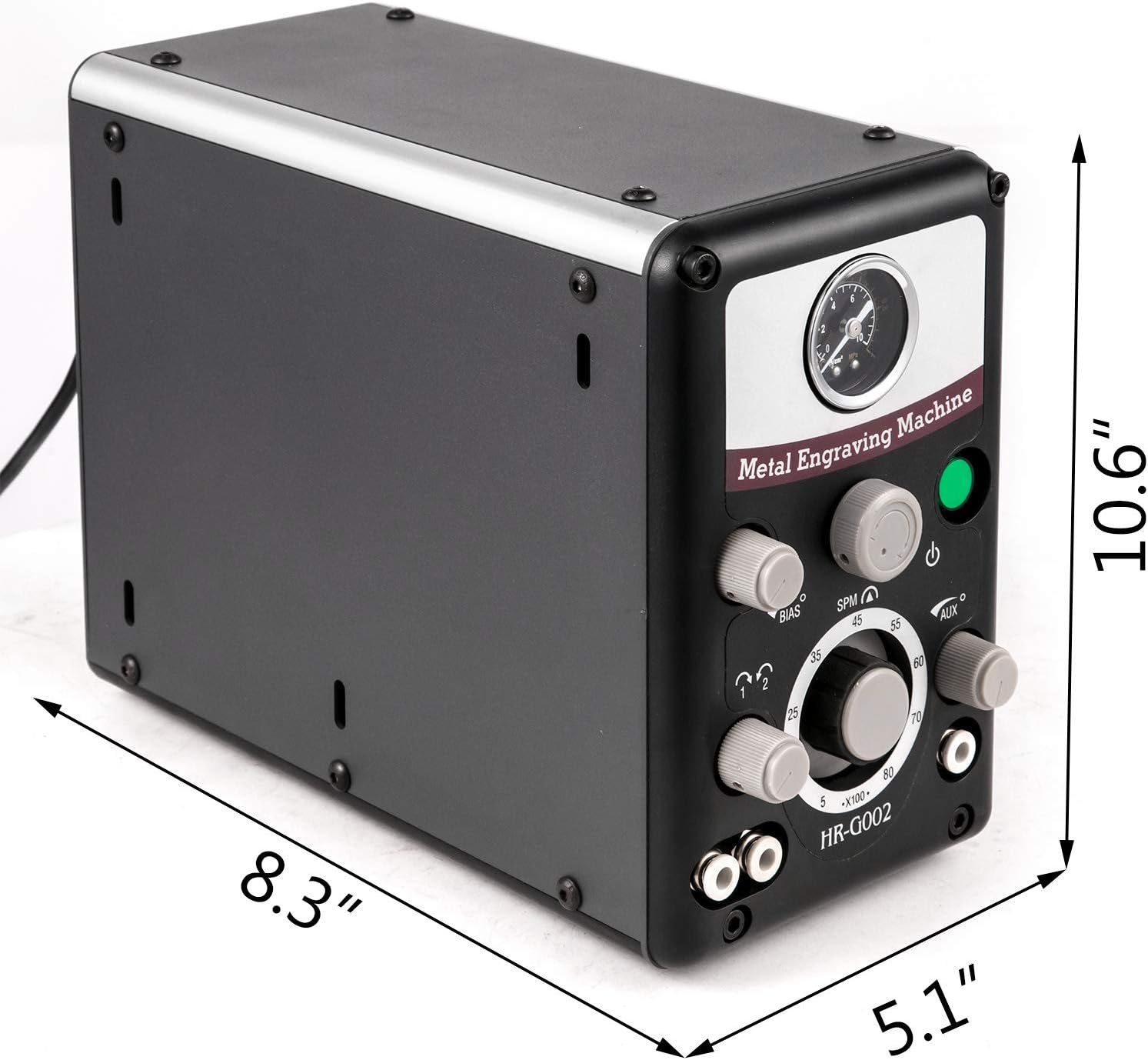 VEVOR Máquina neumática grabadora de joyas 110V 60Hz Máquinas neumáticas de grabado a mano 400-8000 RPM Graver neumática de doble cabeza micro