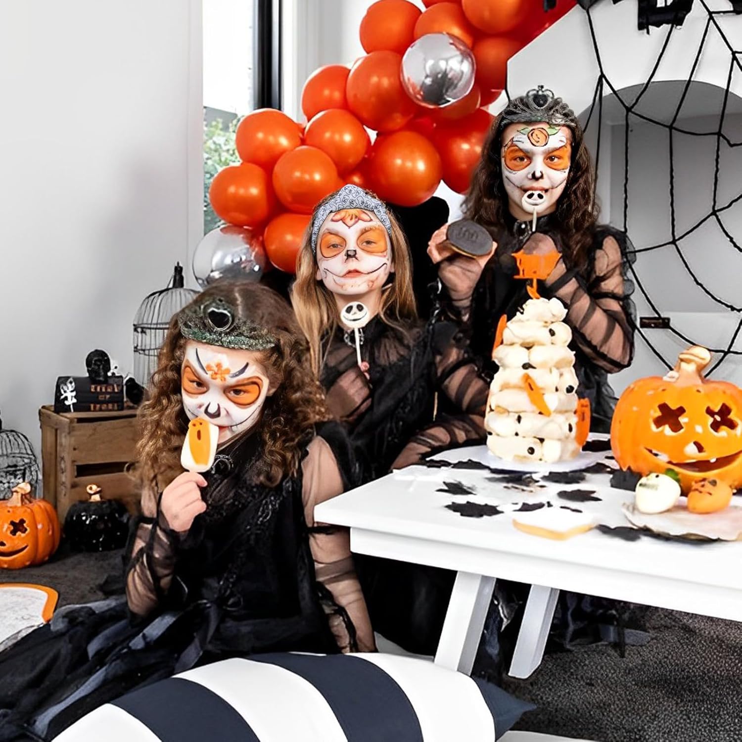 YanJie Diademas anudadas de Halloween para mujeres y niñas, accesorios para el cabello espeluznantes de fantasma, calabaza, accesorios para el