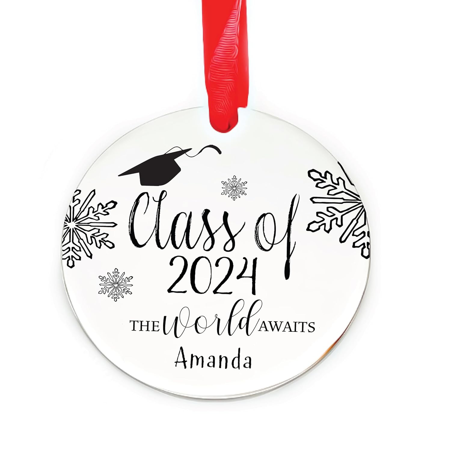Class Of 2024 Ornament Personalized Graduation Christmas Ornament 2022 Ornament Christmas Graduate College Graduation High School Graduate 2023 2022