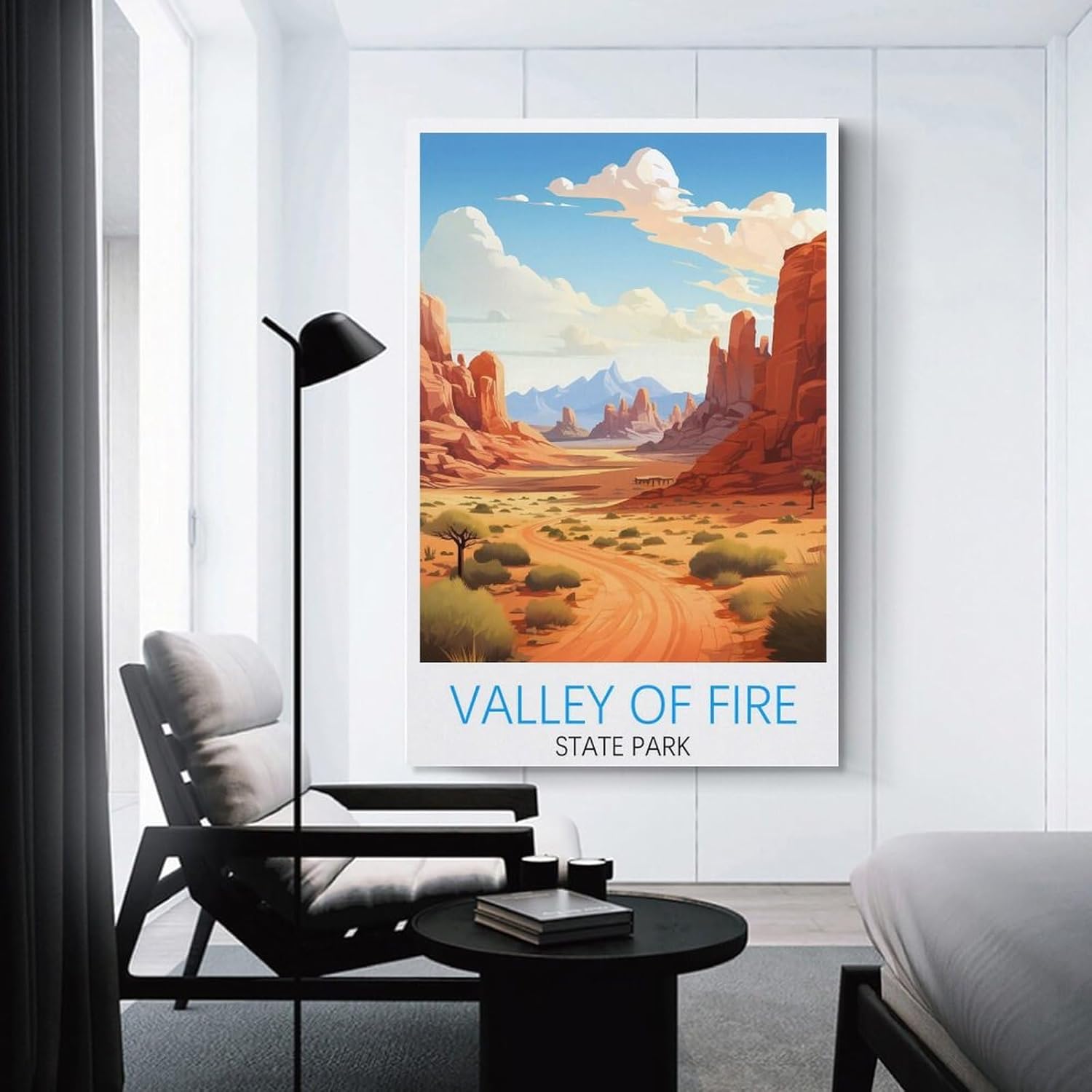 Valley of Fire State Park Nevada – Pósteres de viaje vintage de 08 x 12 pulgadas (7.9 x 11.8 in) impresiones artísticas de pared para sala de estar,