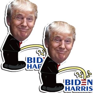 Calcomanías y calcomanías de Trump (paquete de 2), calcomanías de parachoques de Trump orinando en Biden Harris, calcomanías de vinilo divertidas de Calcomanías y calcomanías de Trump (paquete de 2), calcomanías de parachoques de Trump orinando en Biden Harris, calcomanías de vinilo divertidas de