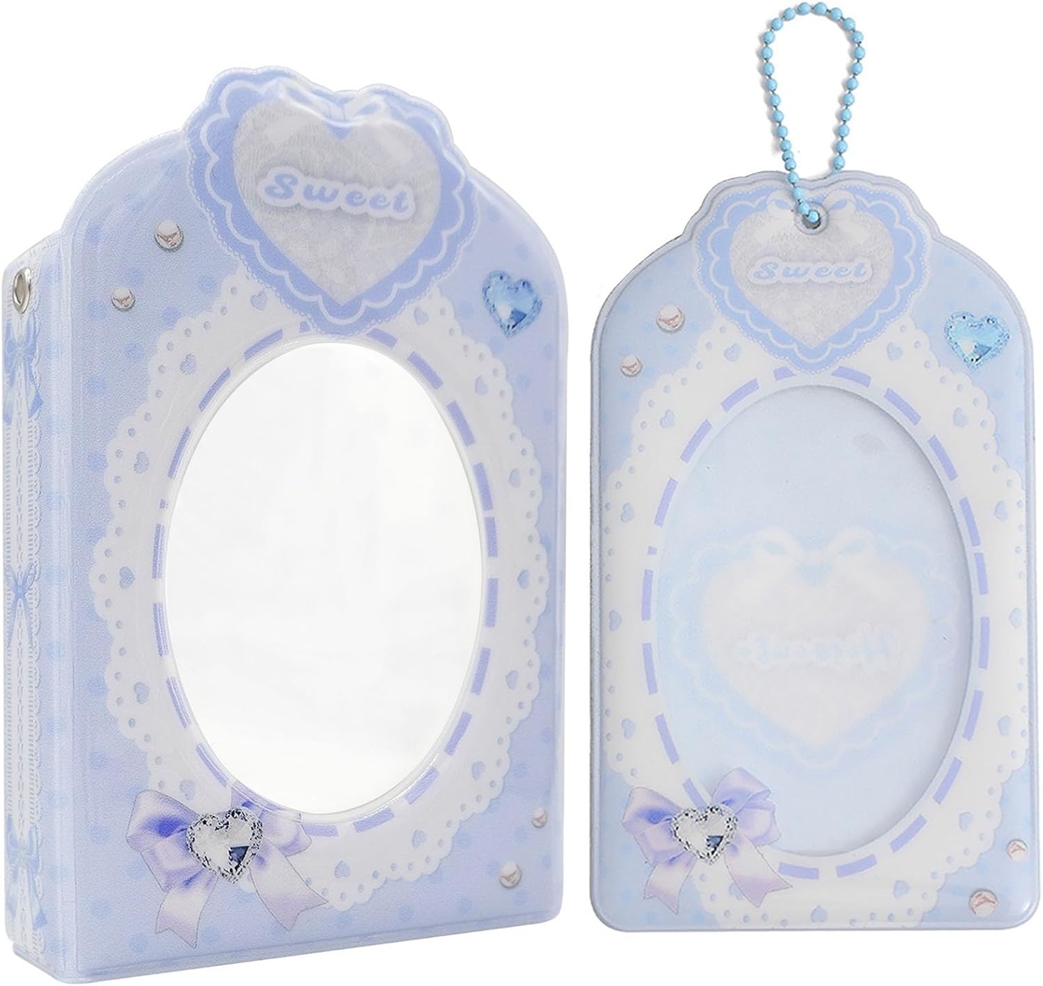 Kpop – Mini álbumes de fotos de 3 pulgadas, 40 bolsillos, soporte para tarjetas fotográficas con lazo, patrón de corbatín, álbum de fotos para